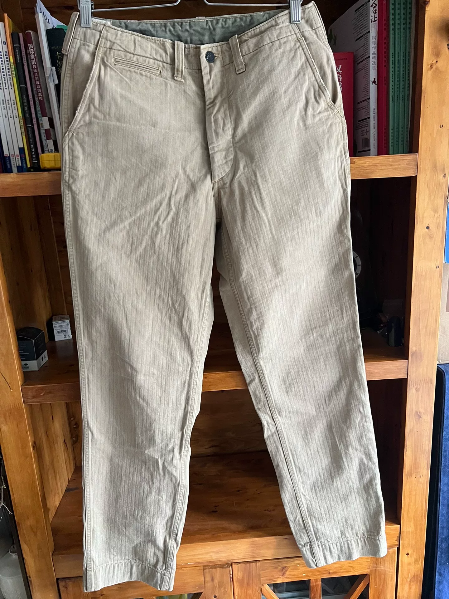 Freewheelers Vintage Herringbone Military Pants — front
