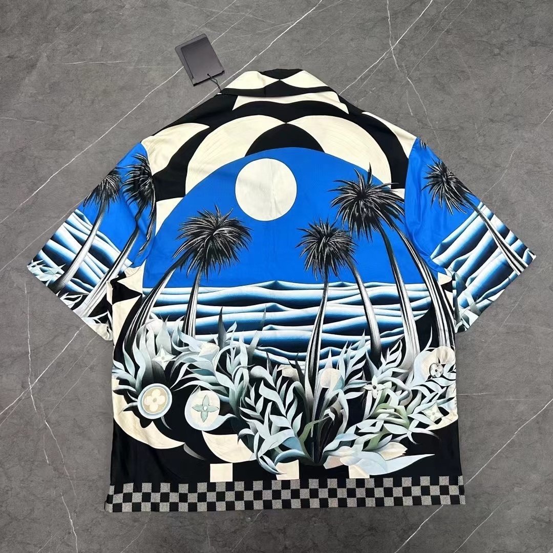 Louis Vuitton 24SS Palm Tree Short-Sleeve Shirt — front