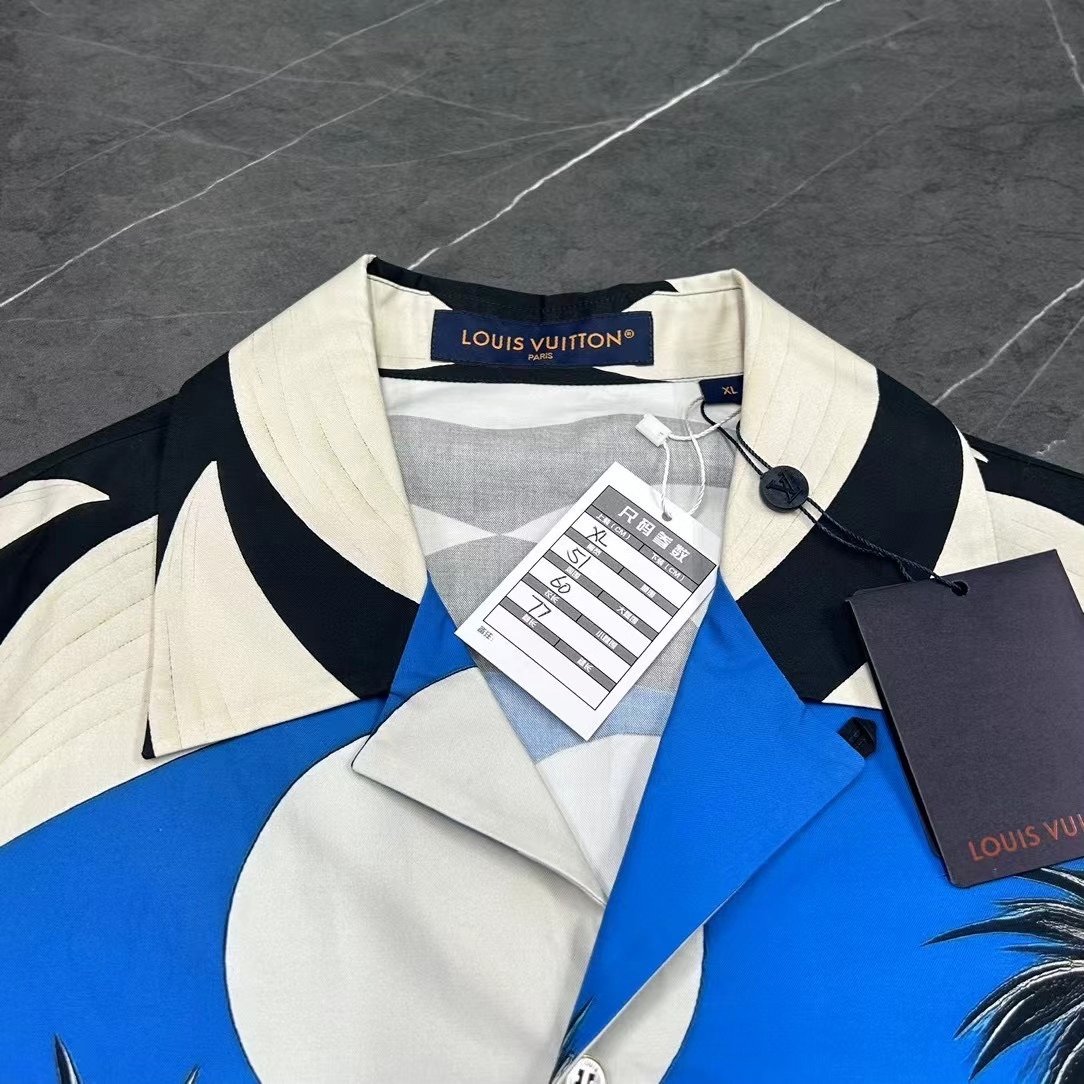 Louis Vuitton 24SS Palm Tree Short-Sleeve Shirt — detail