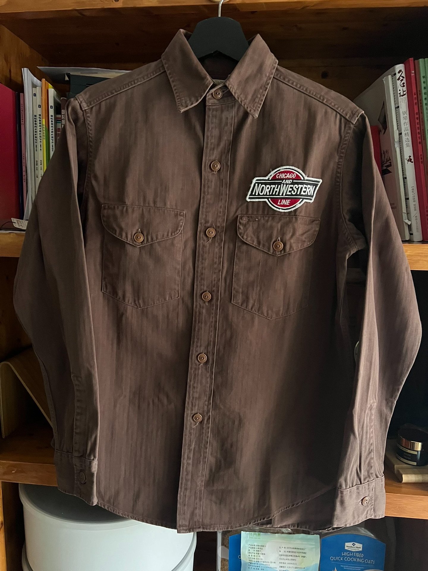 Warehouse Vintage Fishbone Workwear Shirt
