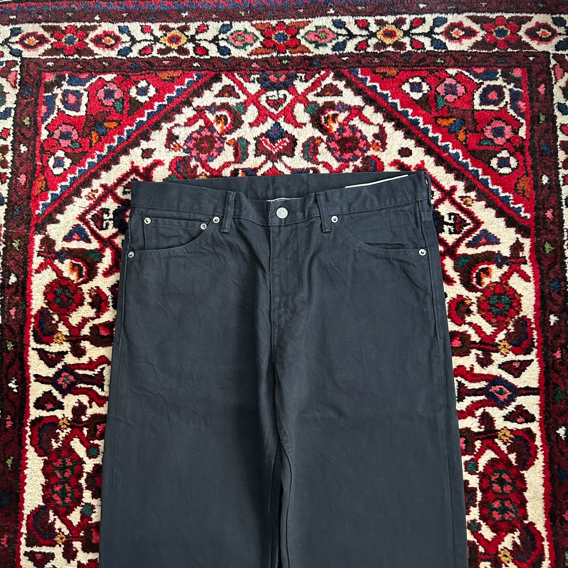 visvim 21AW CMYK Black Wide Jeans — back