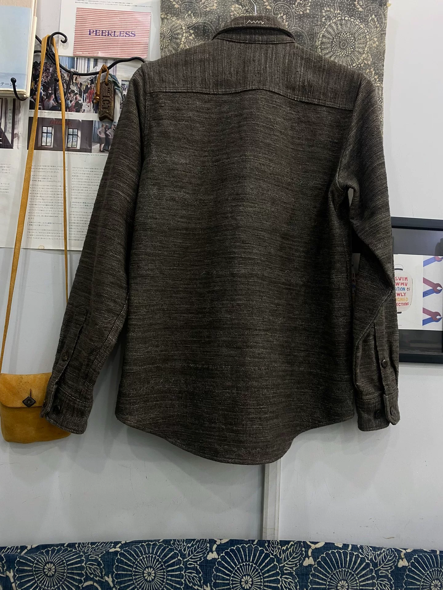 VISVIM 19AW BLACK ELK FLANNEL SHIRT — front