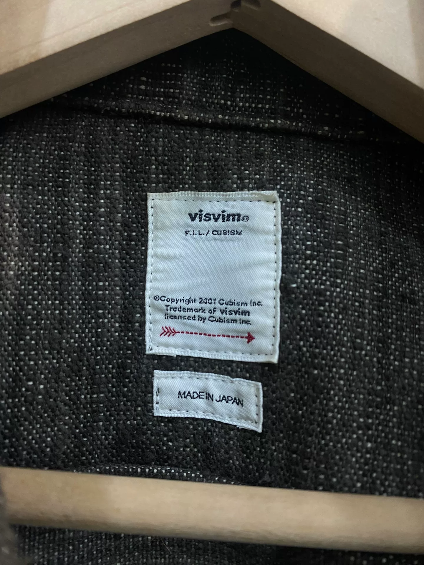 VISVIM 19AW BLACK ELK FLANNEL SHIRT — back