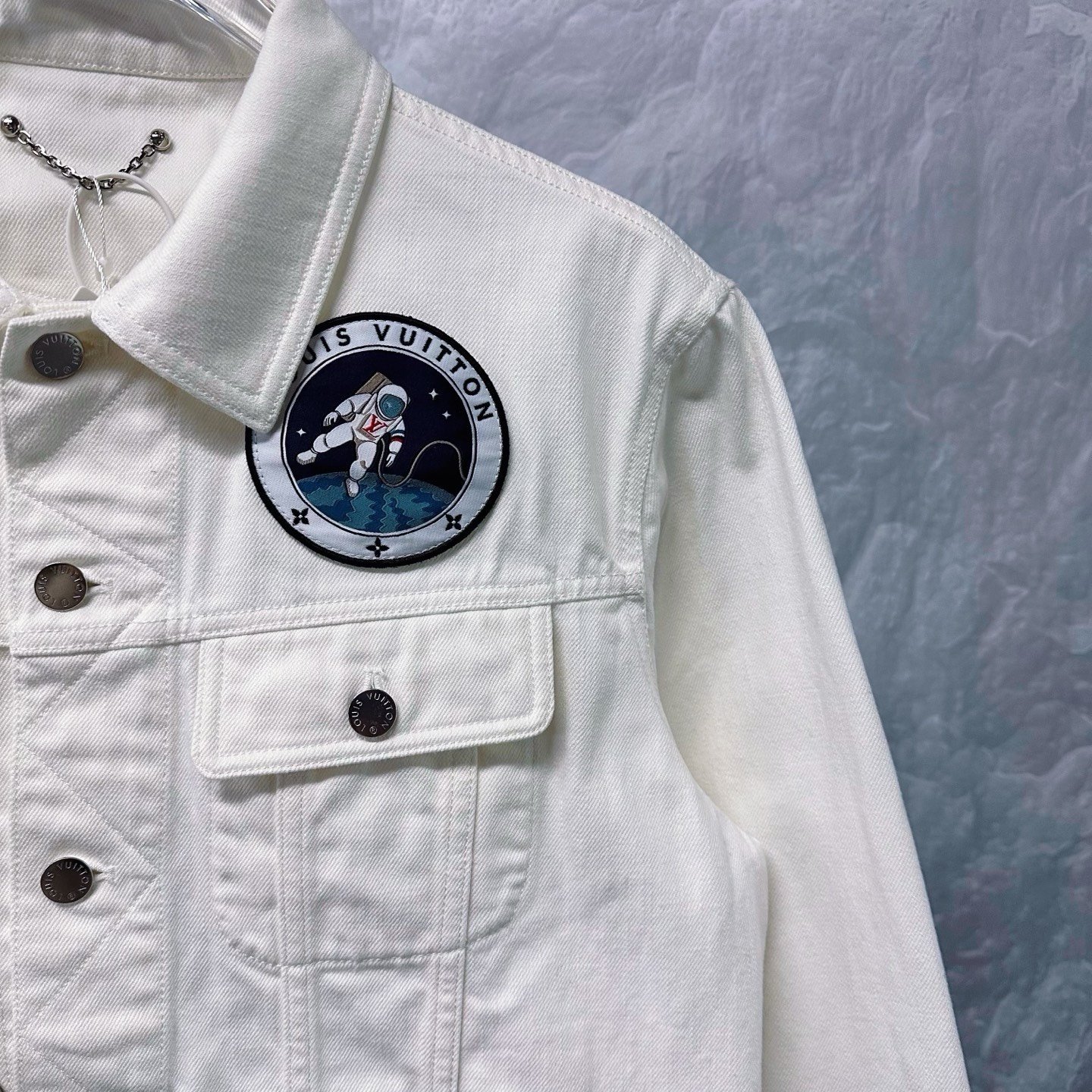Louis Vuitton Astronaut Embroidery Denim Jacket — detail