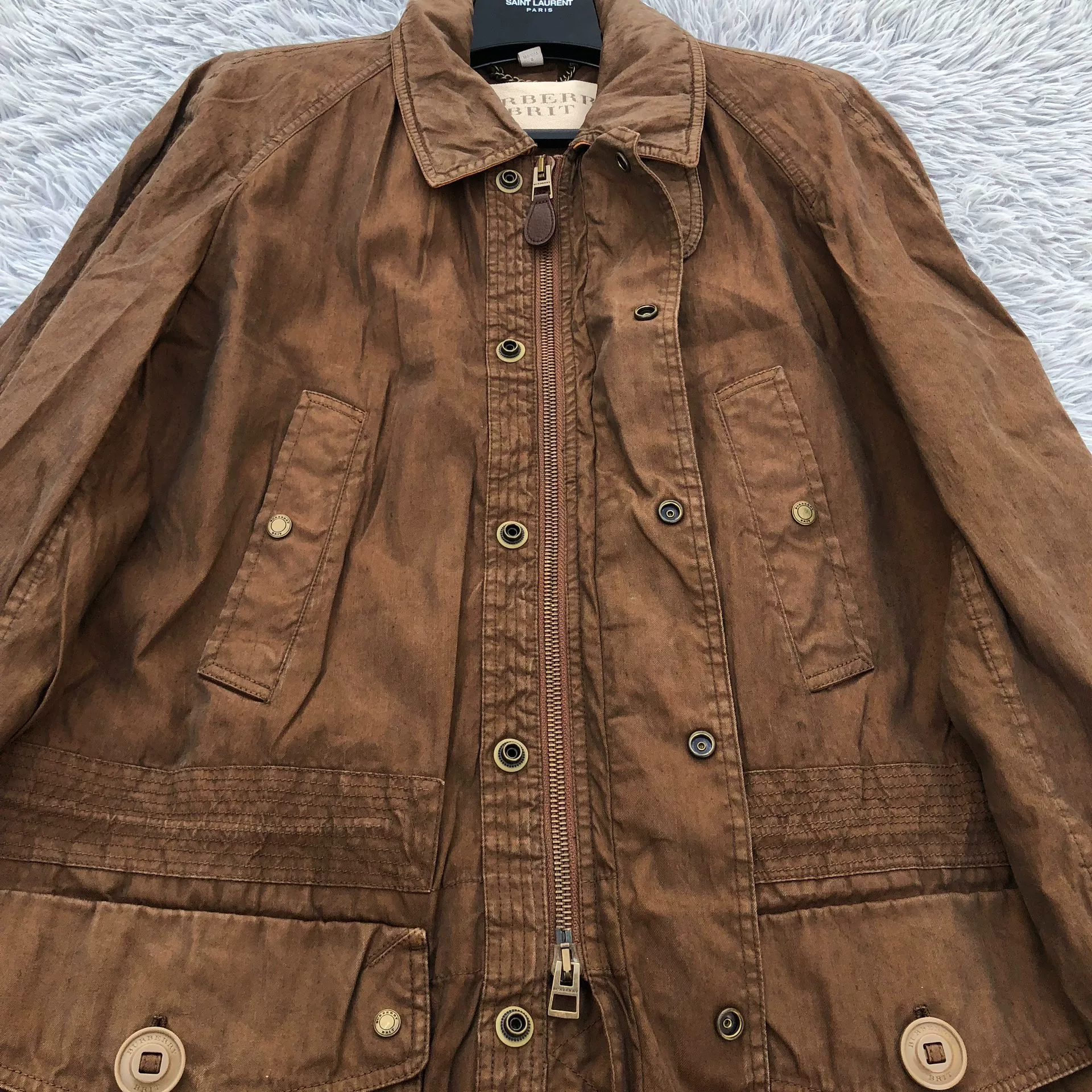Burberry Brit Brown Field Jacket — label