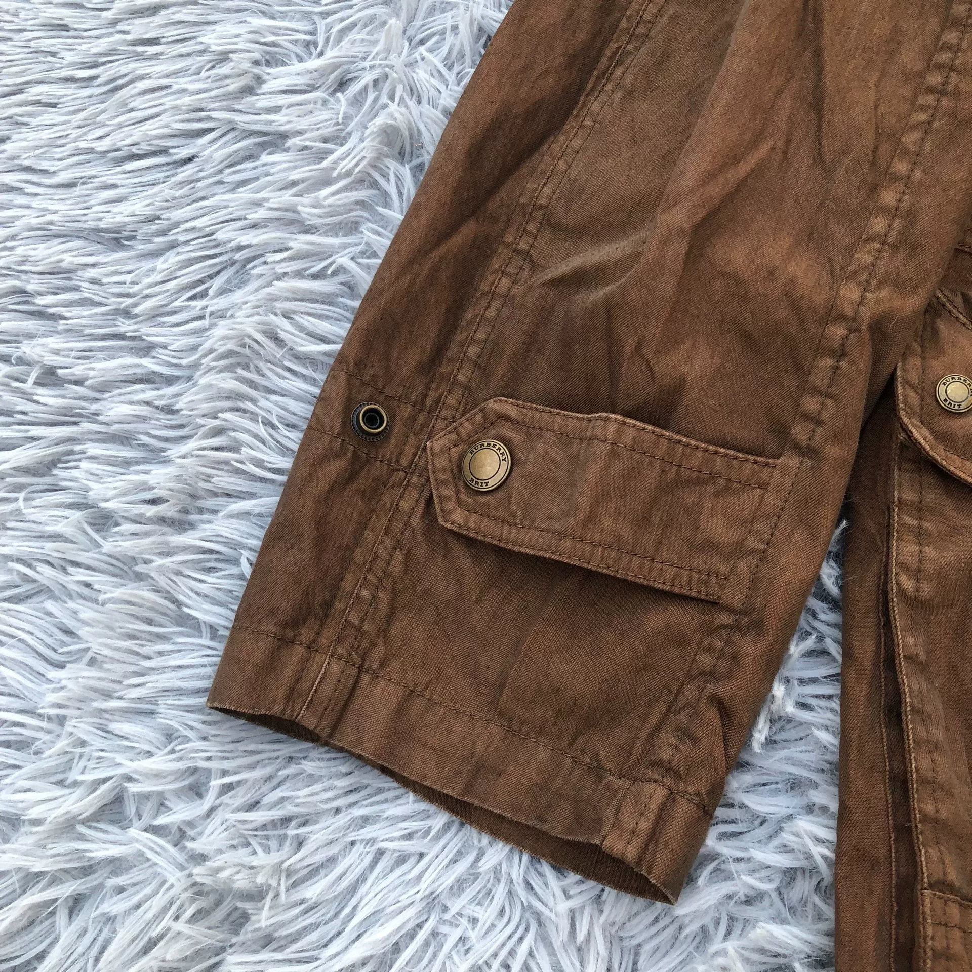 Burberry Brit Brown Field Jacket — detail