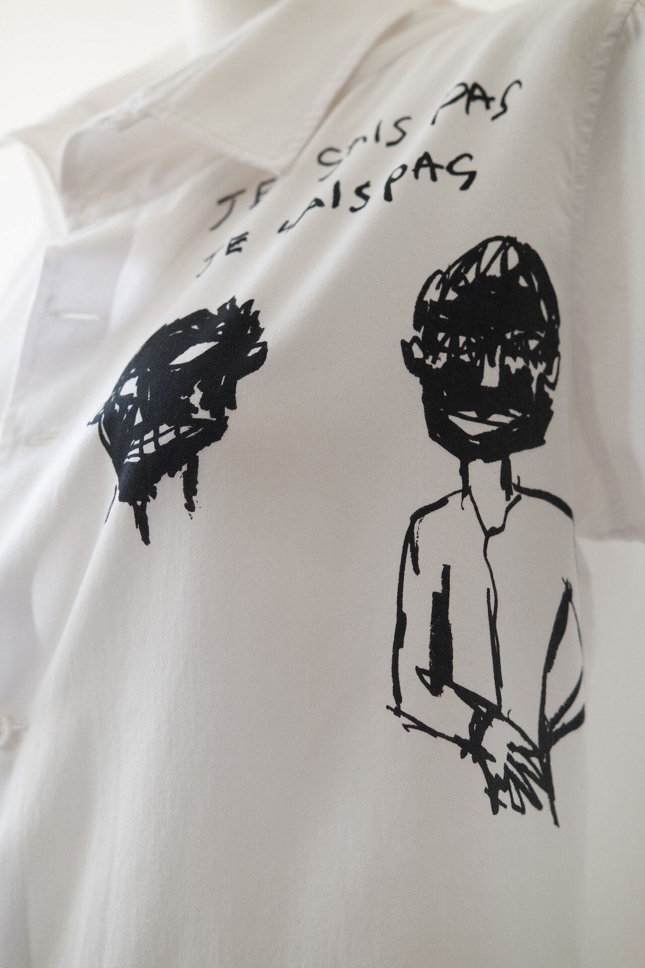 Yohji Yamamoto French Graffiti Cotton Shirt — back