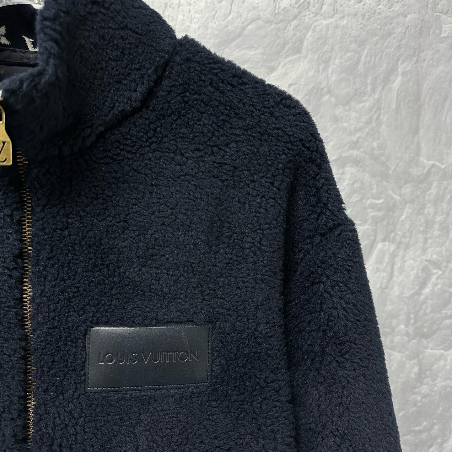 Louis Vuitton FW25 Teddy Zip Jacket — detail