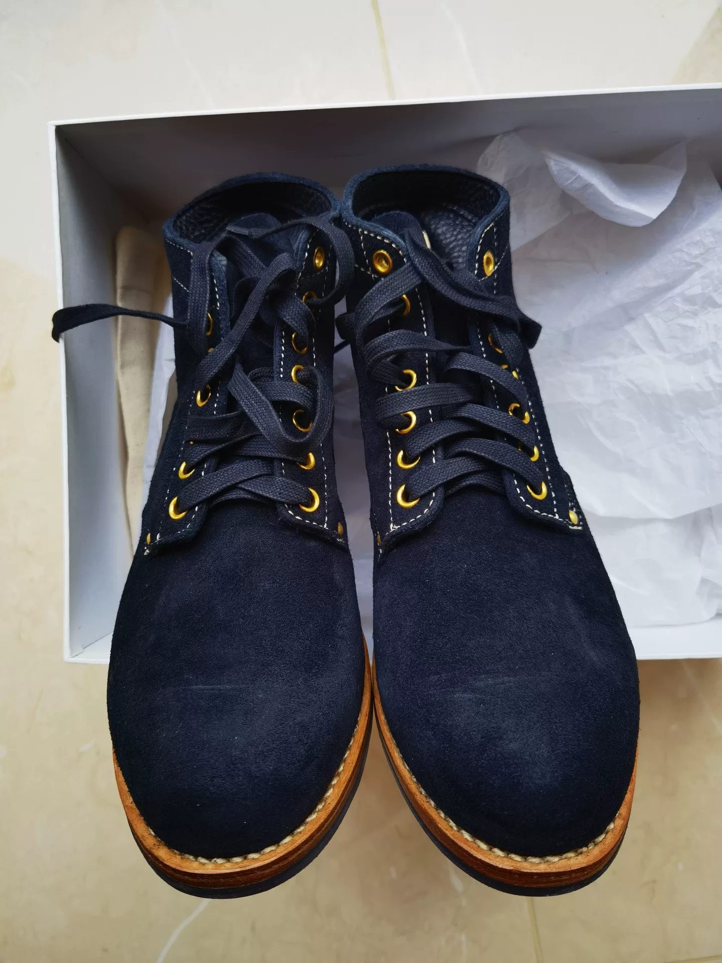 Visvim 20AW Brigadier Black Boots — front