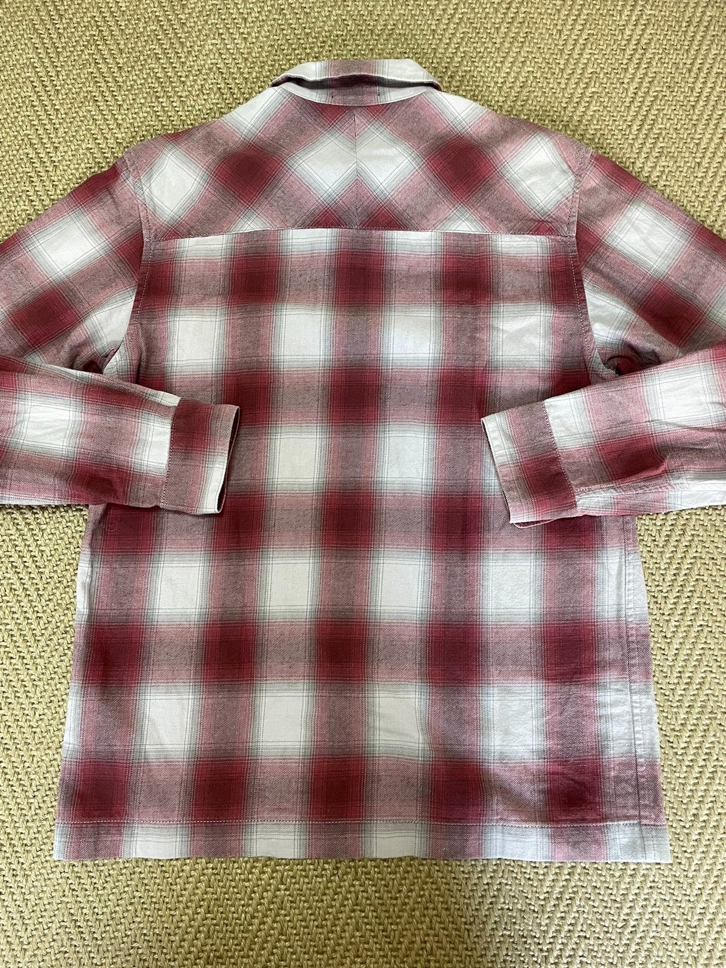 WTAPS VATOS Psychedelic Red Check Shirt — front