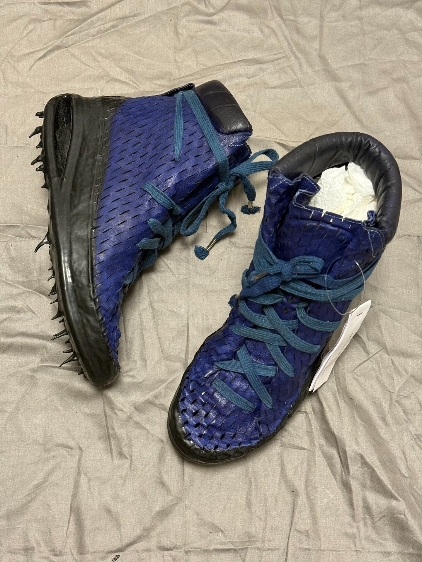 Carol Christian Poell Laser-Cut High-Top Sneakers — label