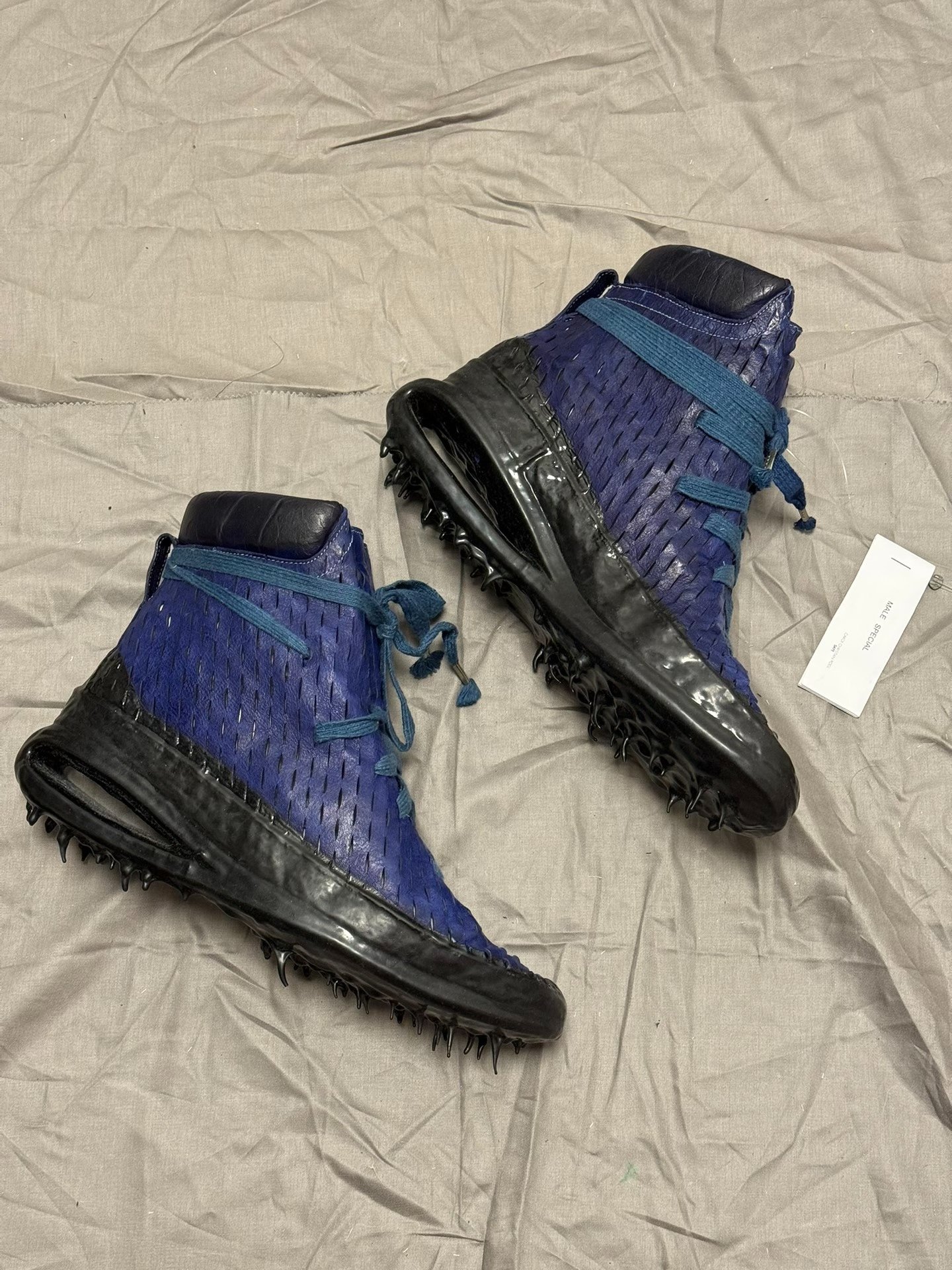 Carol Christian Poell Laser-Cut High-Top Sneakers — detail
