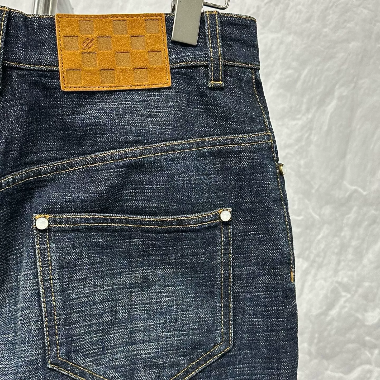 Louis Vuitton Nigo FW25 Washed Wide-Leg Denim Pants — detail