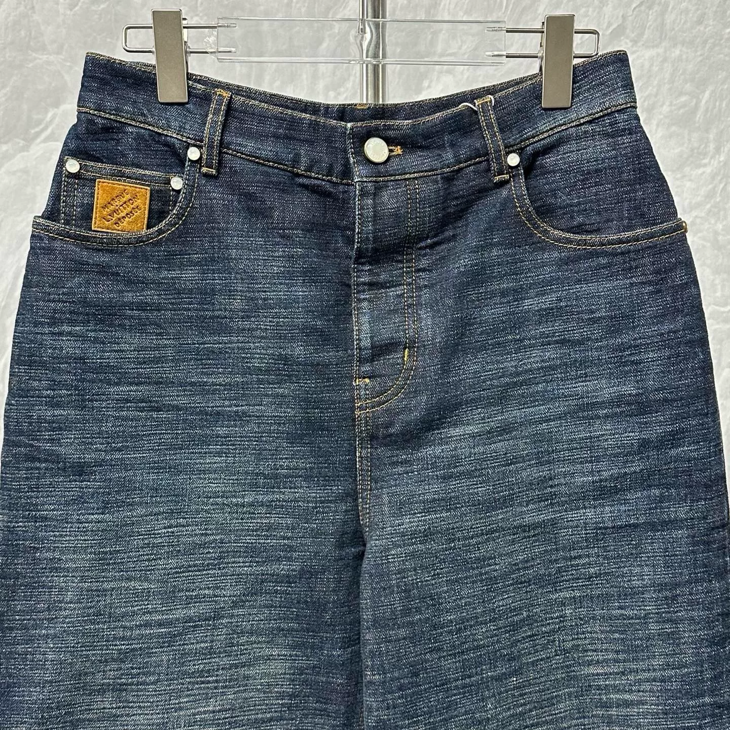 Louis Vuitton Nigo FW25 Washed Wide-Leg Denim Pants — front