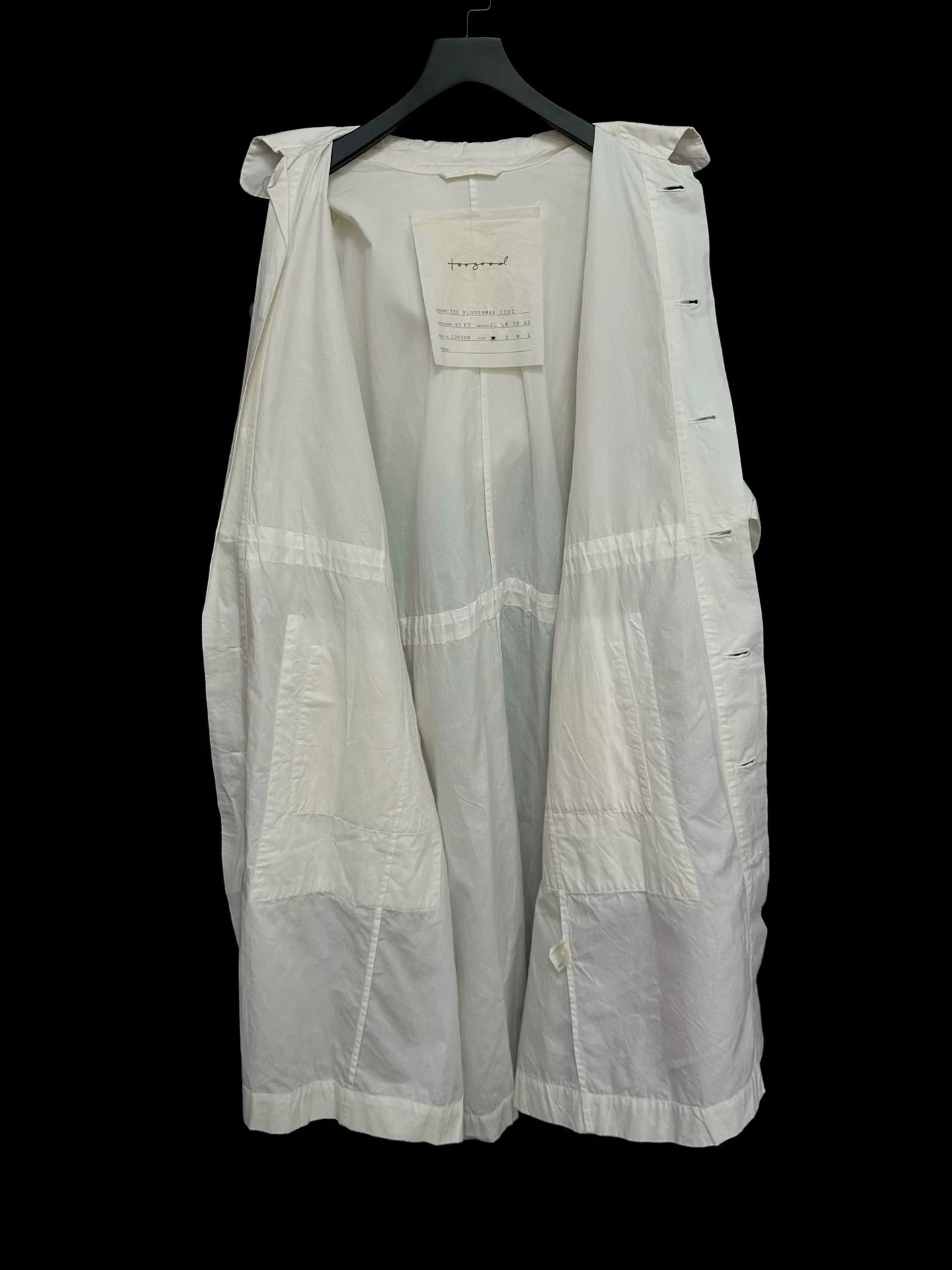 toogood The Ploughman Hooded Coat — detail