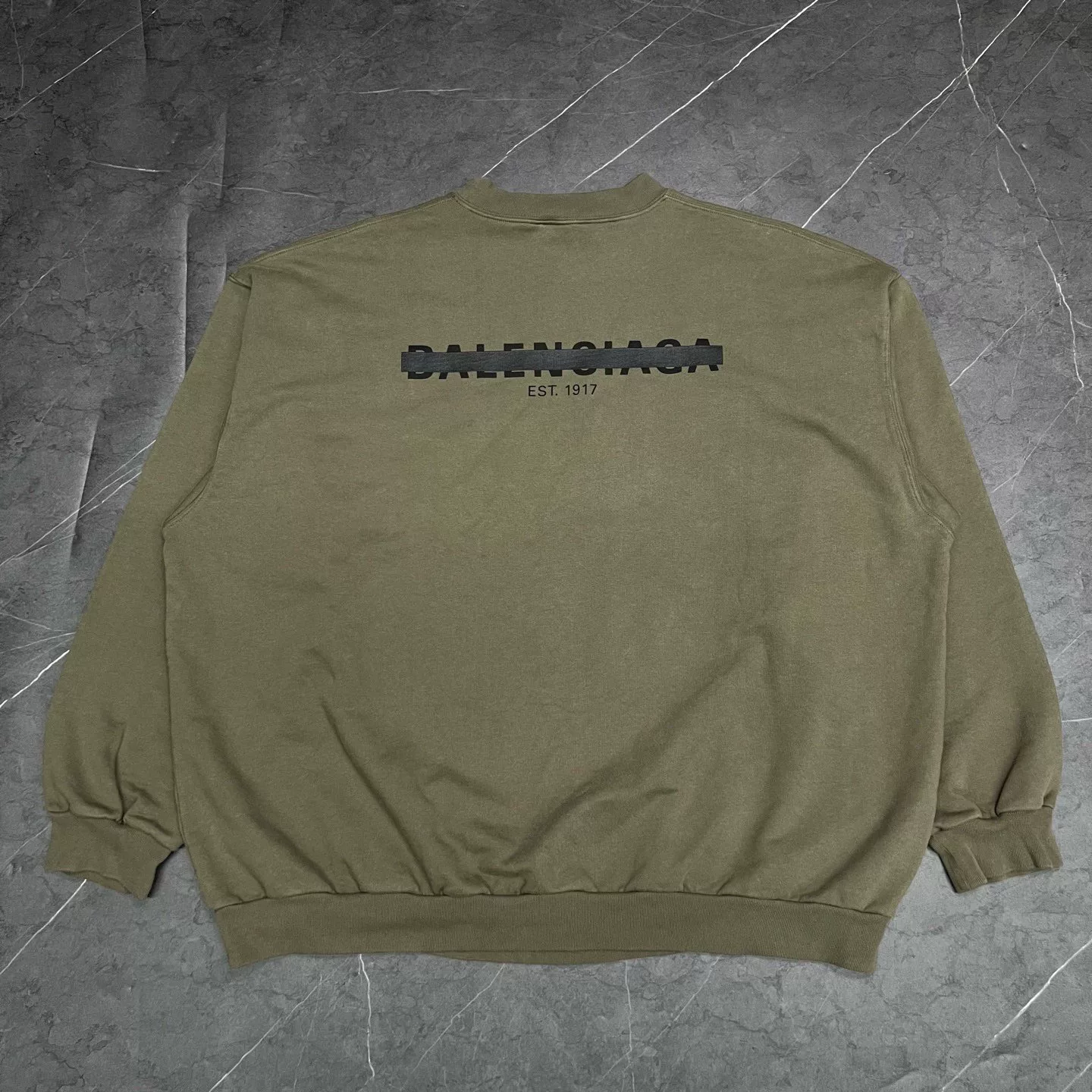 Balenciaga Green Oversized Logo Sweatshirt — front