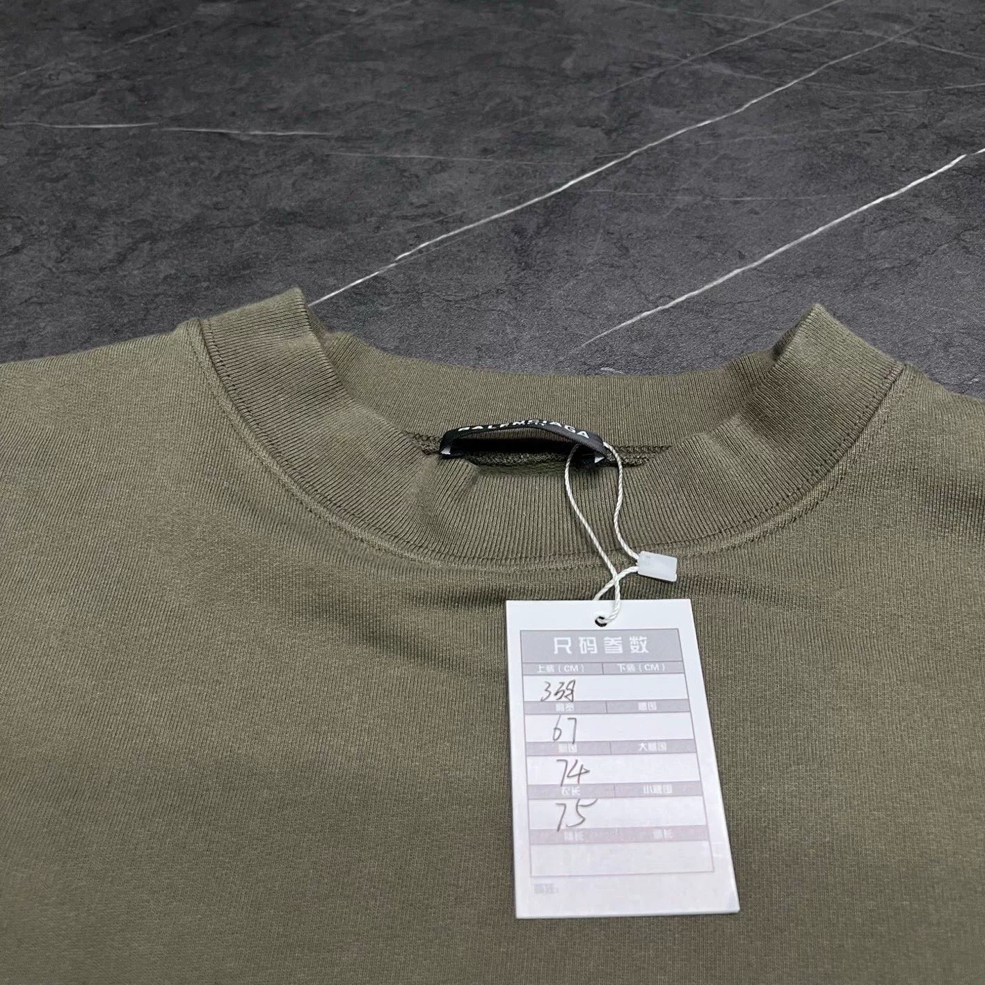 Balenciaga Green Oversized Logo Sweatshirt — back