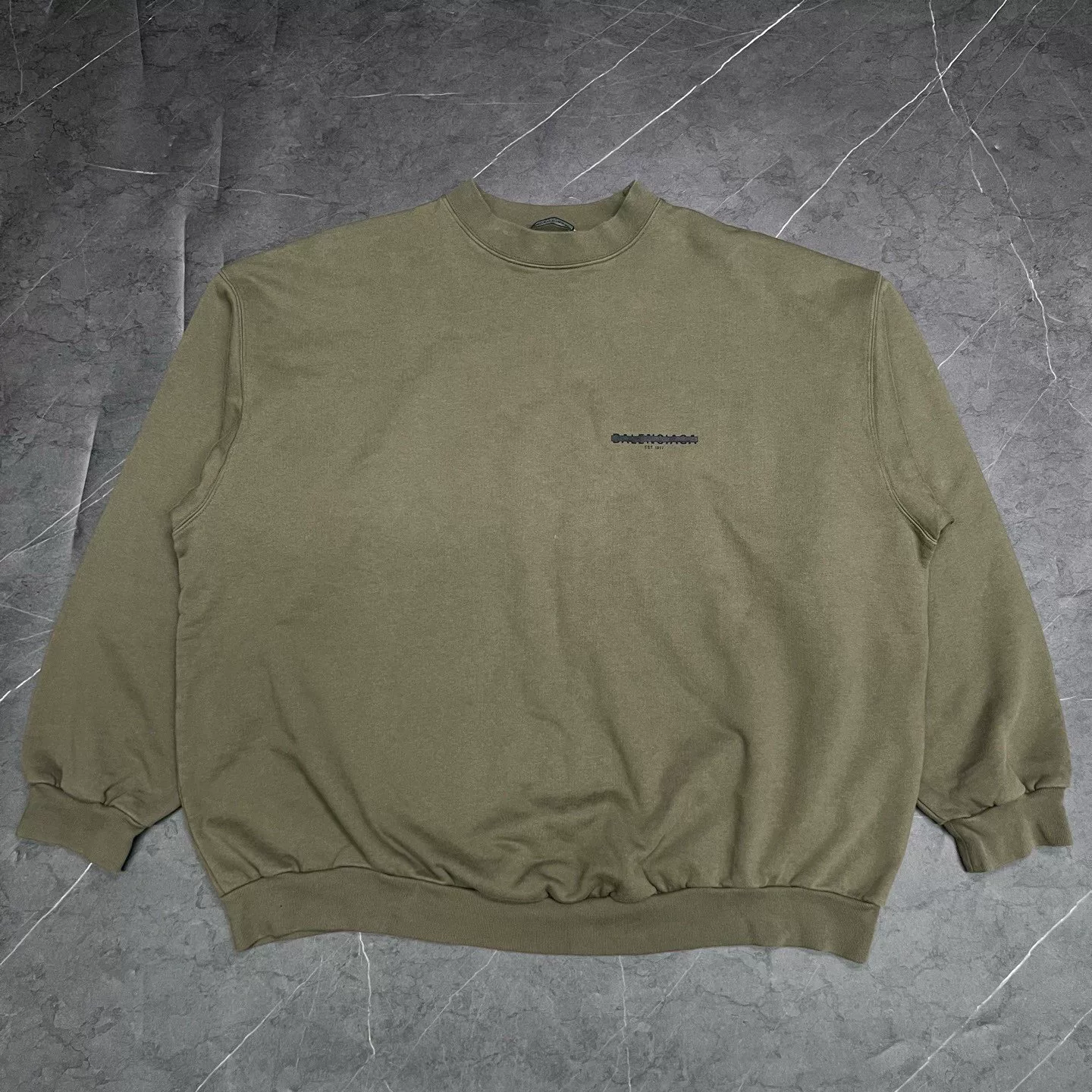 Balenciaga Green Oversized Logo Sweatshirt
