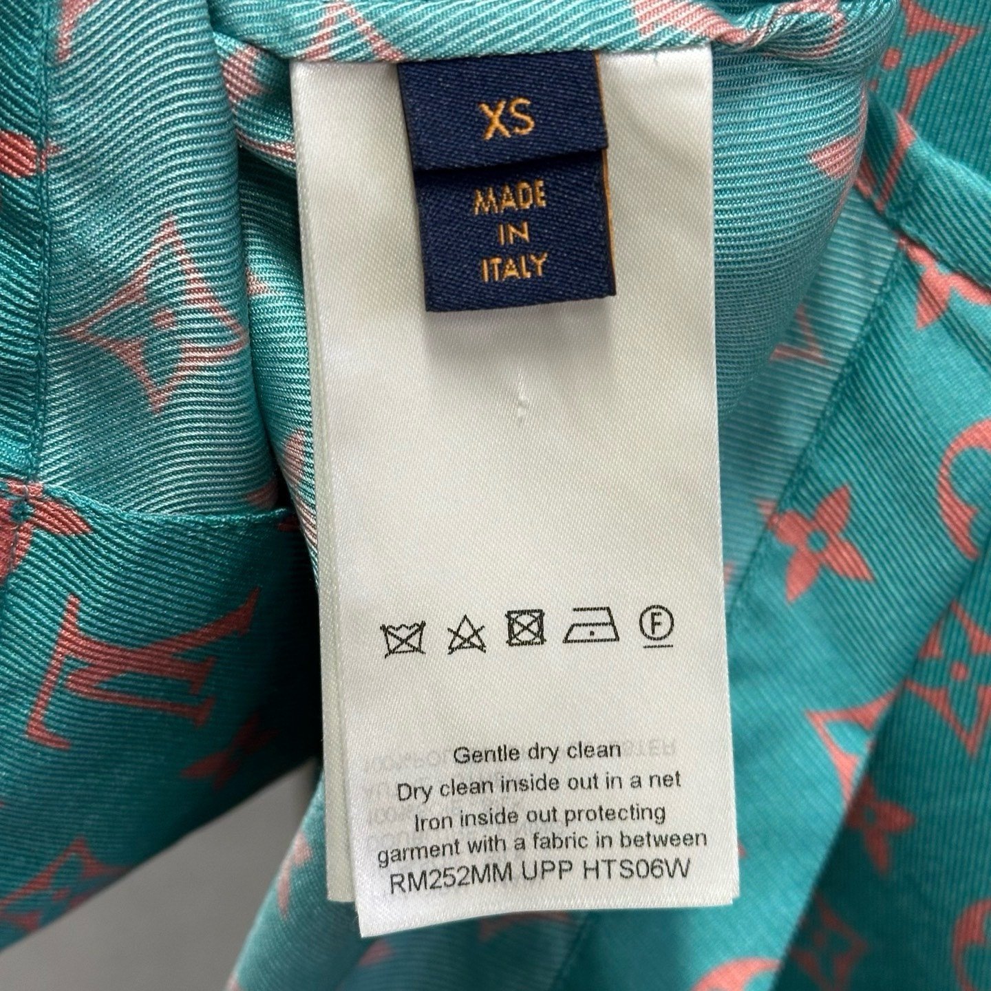 Louis Vuitton FW25 Monogram Silk Shirt — label