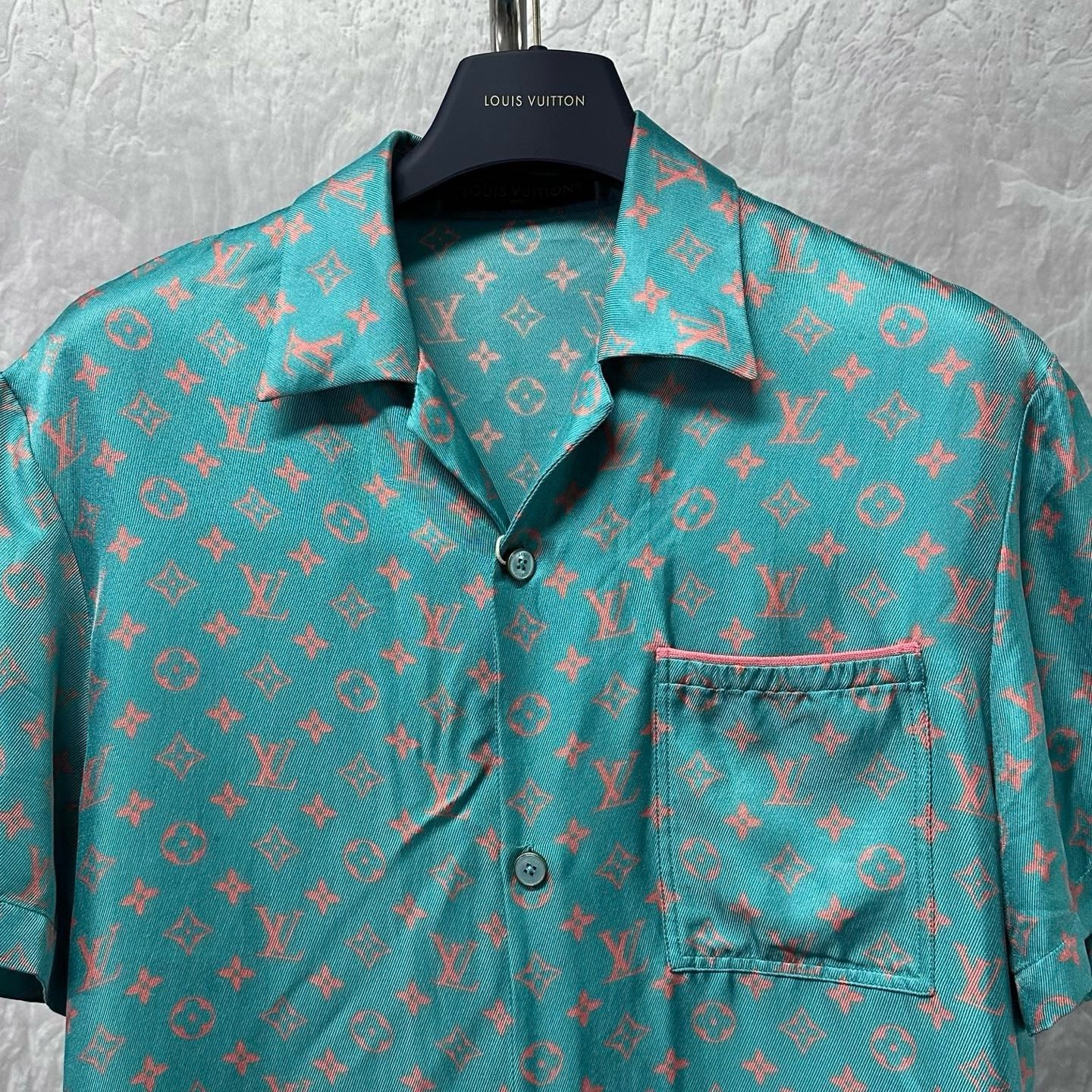 Louis Vuitton FW25 Monogram Silk Shirt — detail