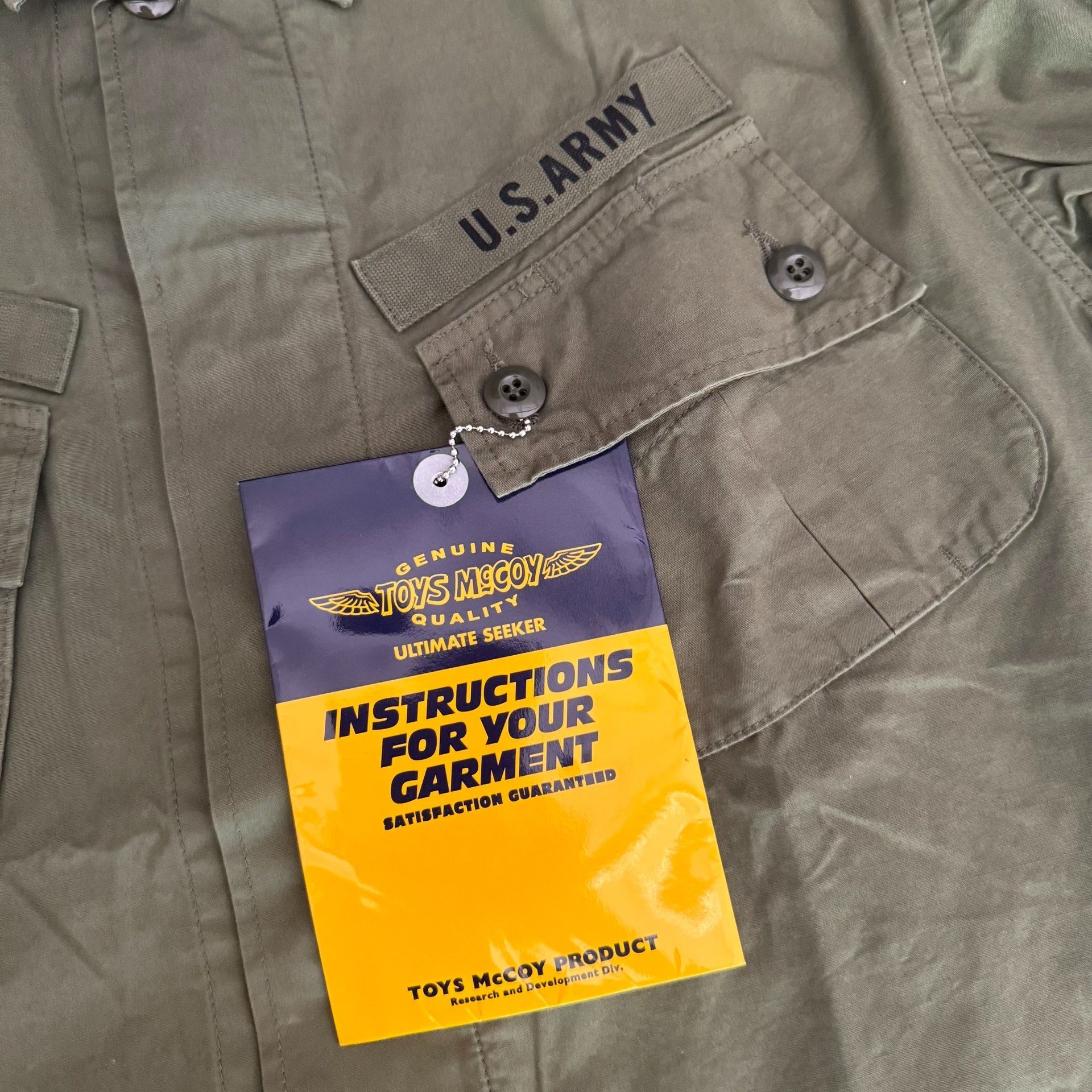 Toys McCoy Vietnam TCU Military Jacket — label