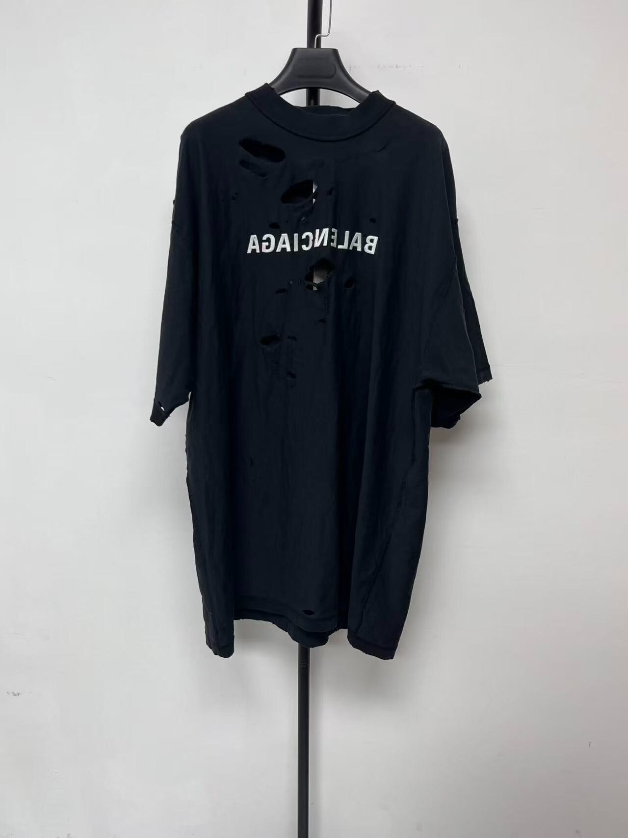 Balenciaga Upside Down Letter Print T-shirt