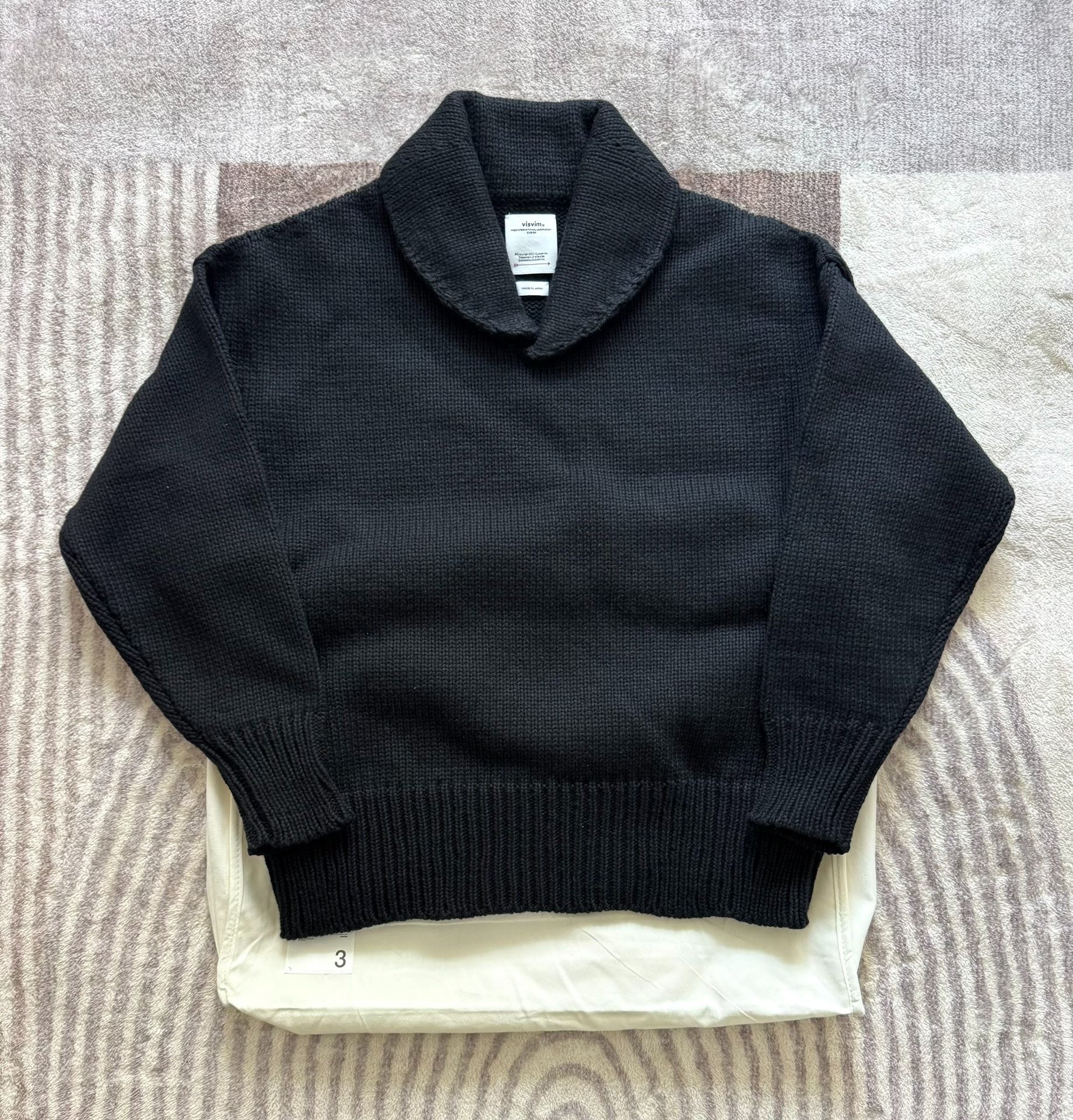 VISVIM 24AW Monte Shawl Collar Knit