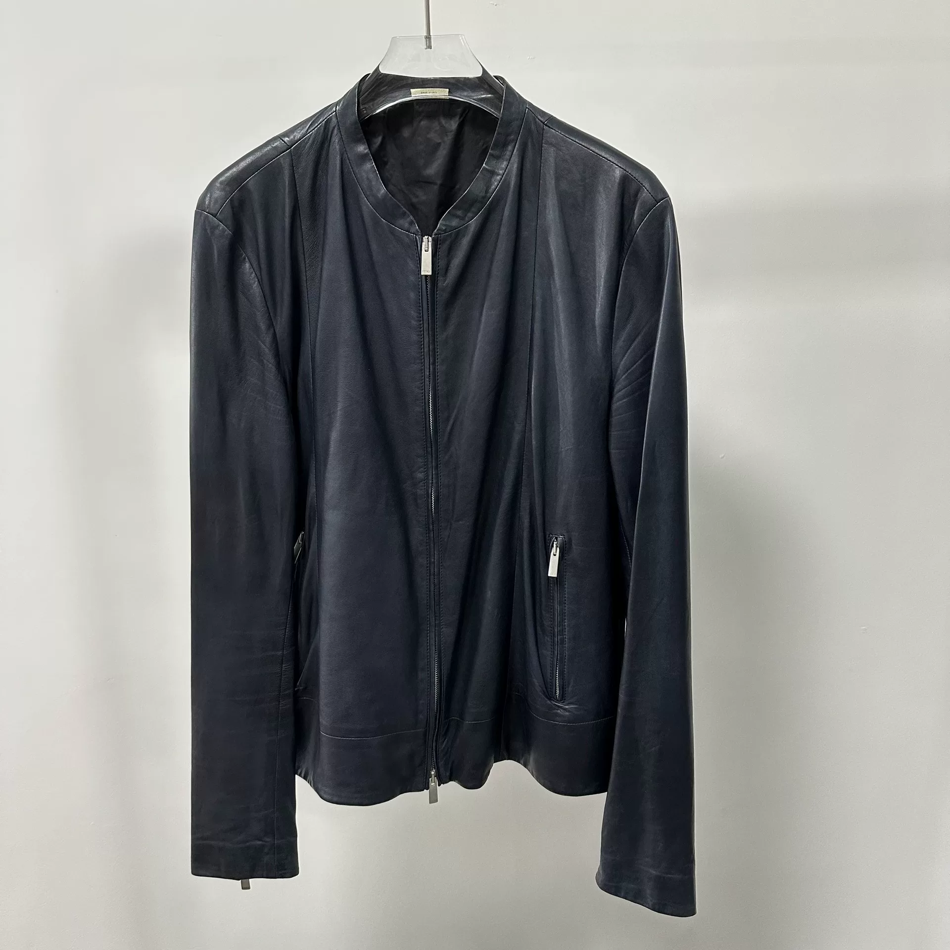 Fendi Zip-Front Leather Jacket — front
