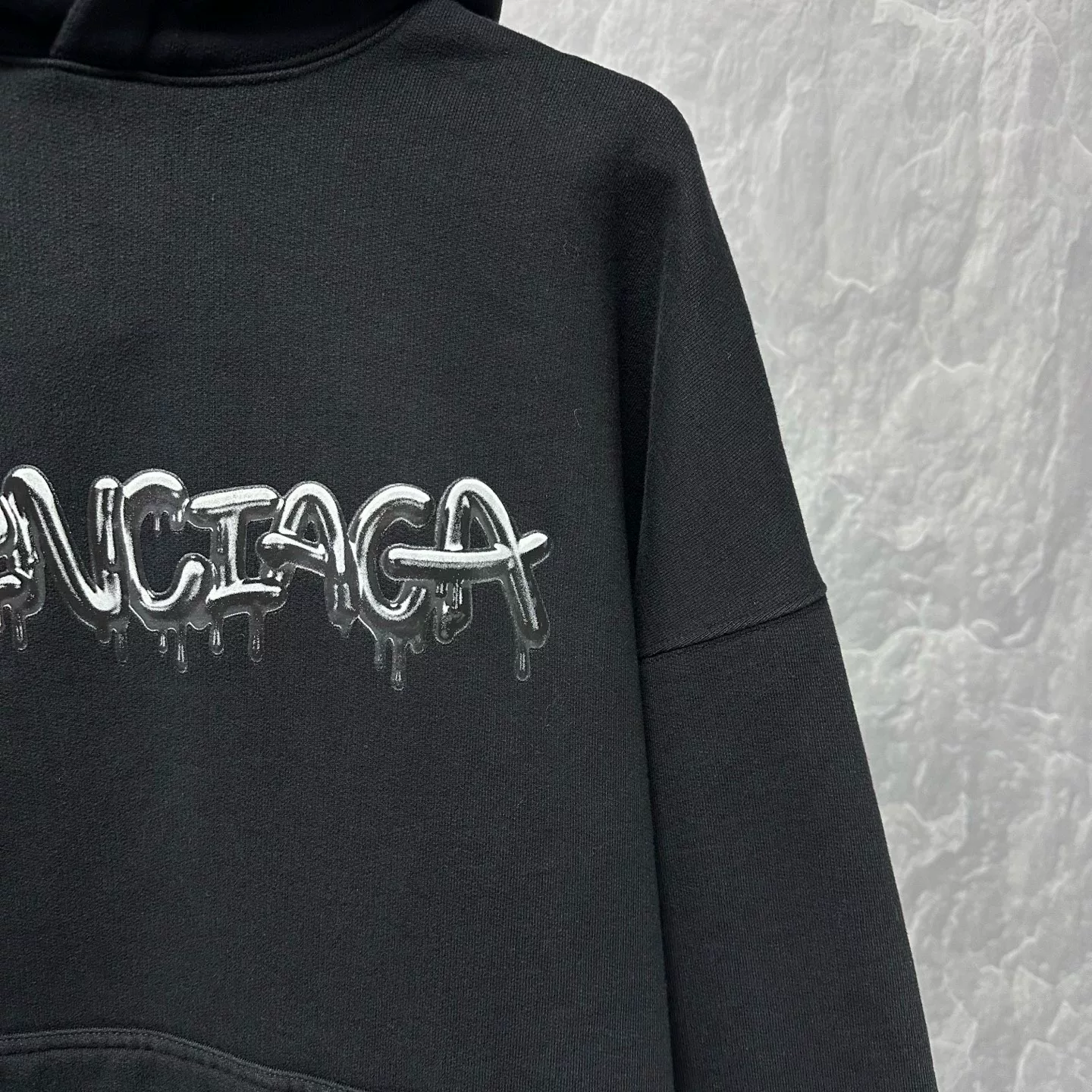 Balenciaga Jelly Letter Print Hoodie — detail