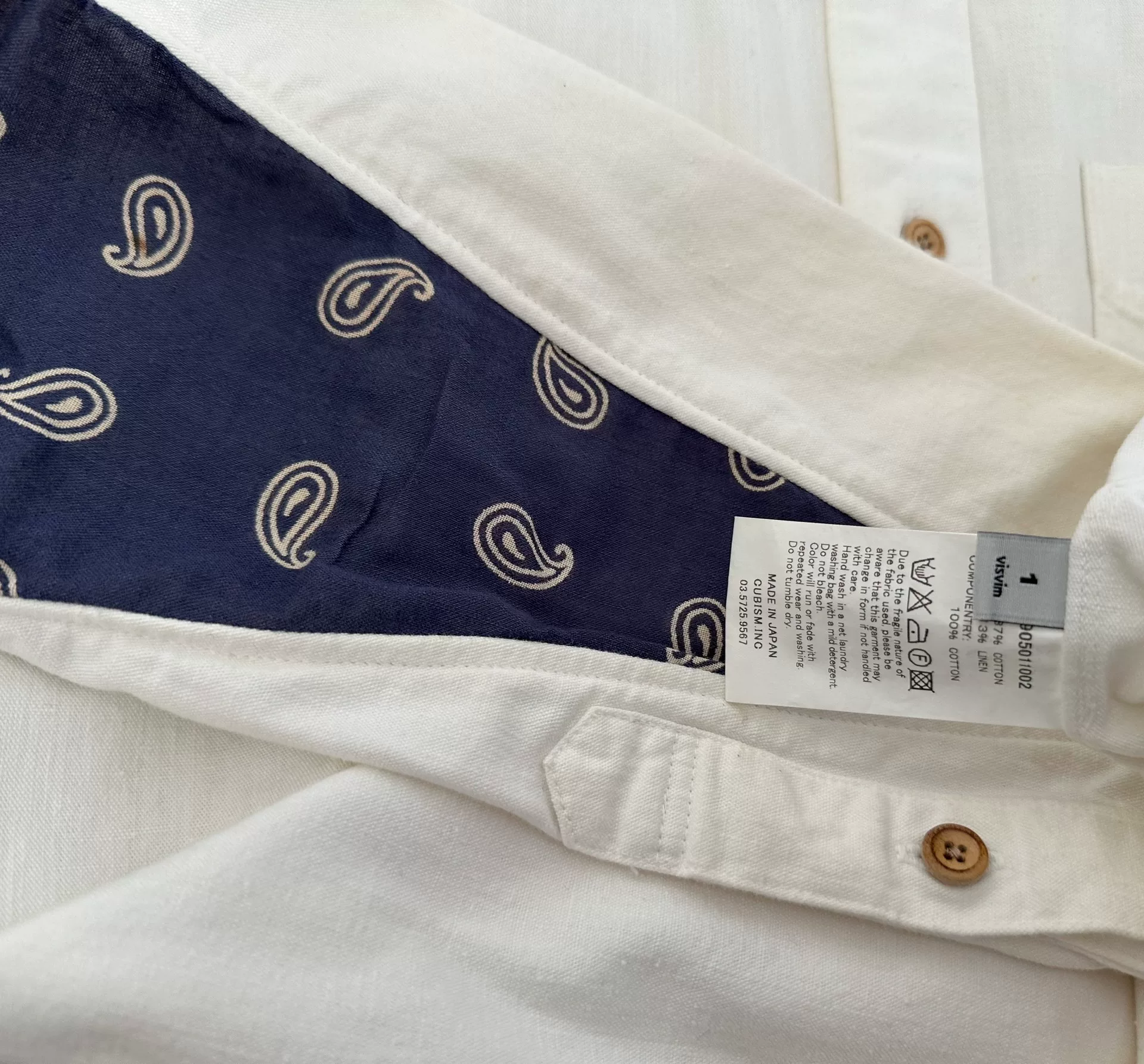 VISVIM ICT ALBACORE SHIRT BANDANA — detail