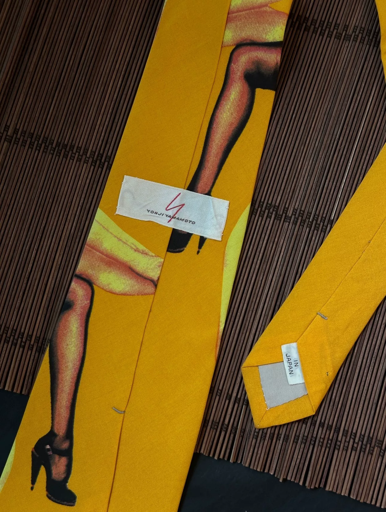 Yohji Yamamoto Archive Pin-Up Girl Tie — detail