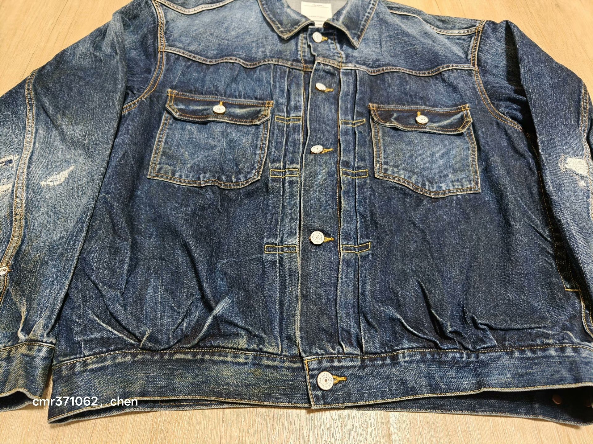 VISVIM 21SS 101XX Dry Denim Jacket — label