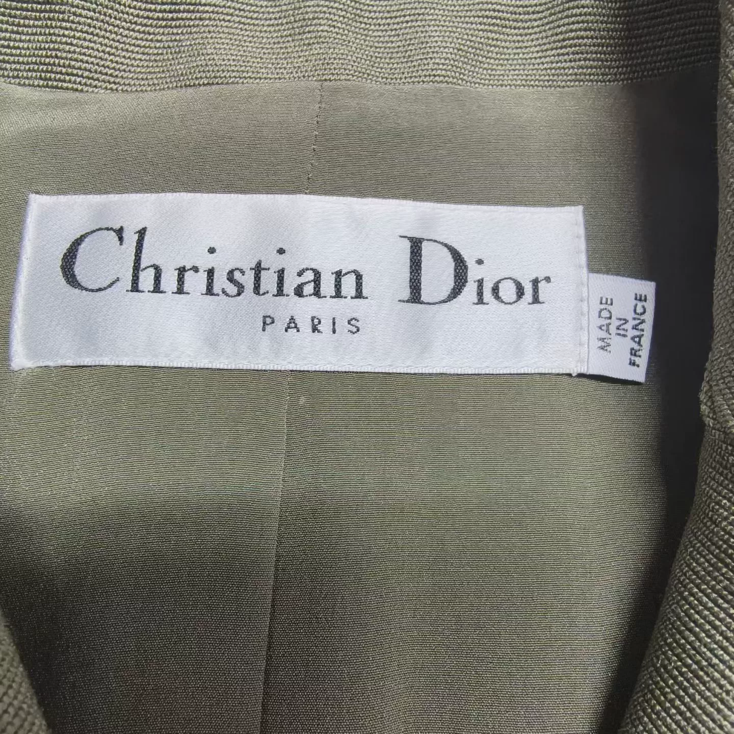 Christian Dior CD Logo Olive Green Sleeveless Vest — back