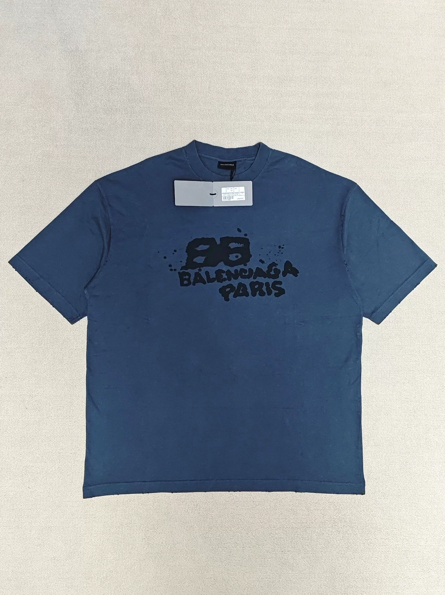 Balenciaga 23SS Graffiti Distressed Logo Tee