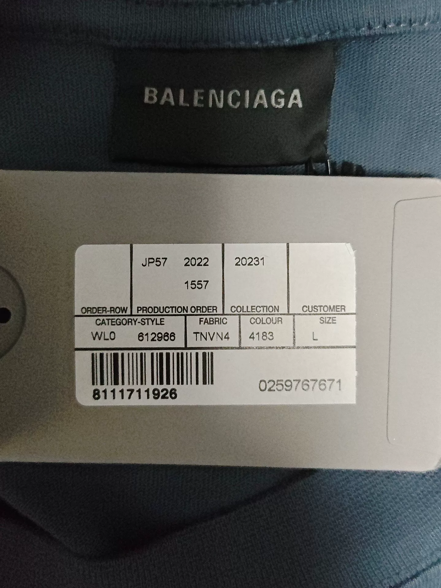 Balenciaga 23SS Graffiti Distressed Logo Tee — label