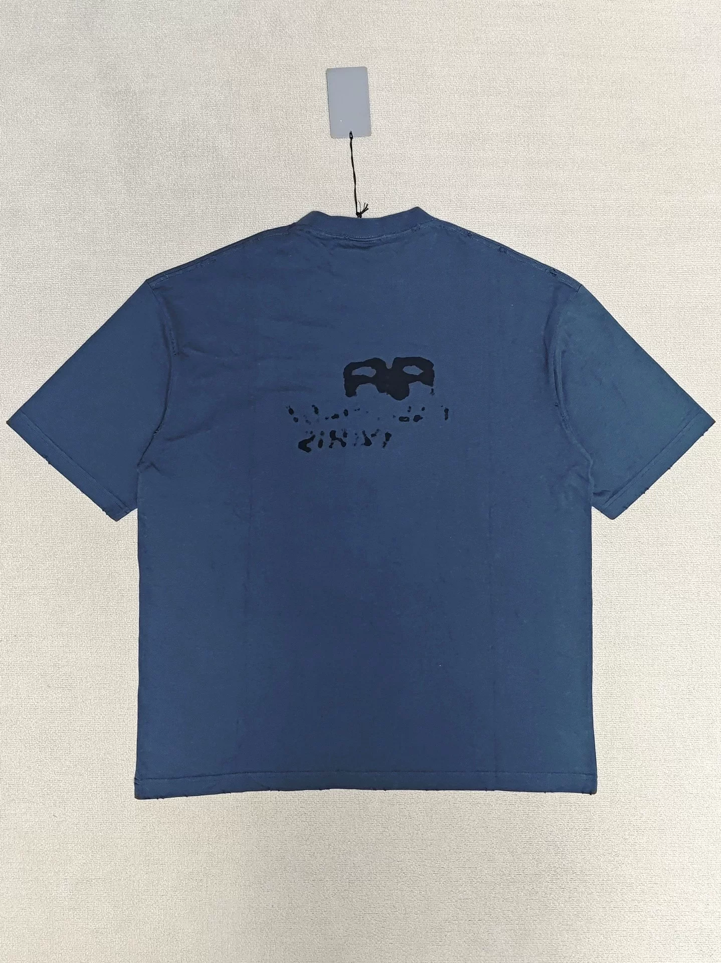 Balenciaga 23SS Graffiti Distressed Logo Tee — front