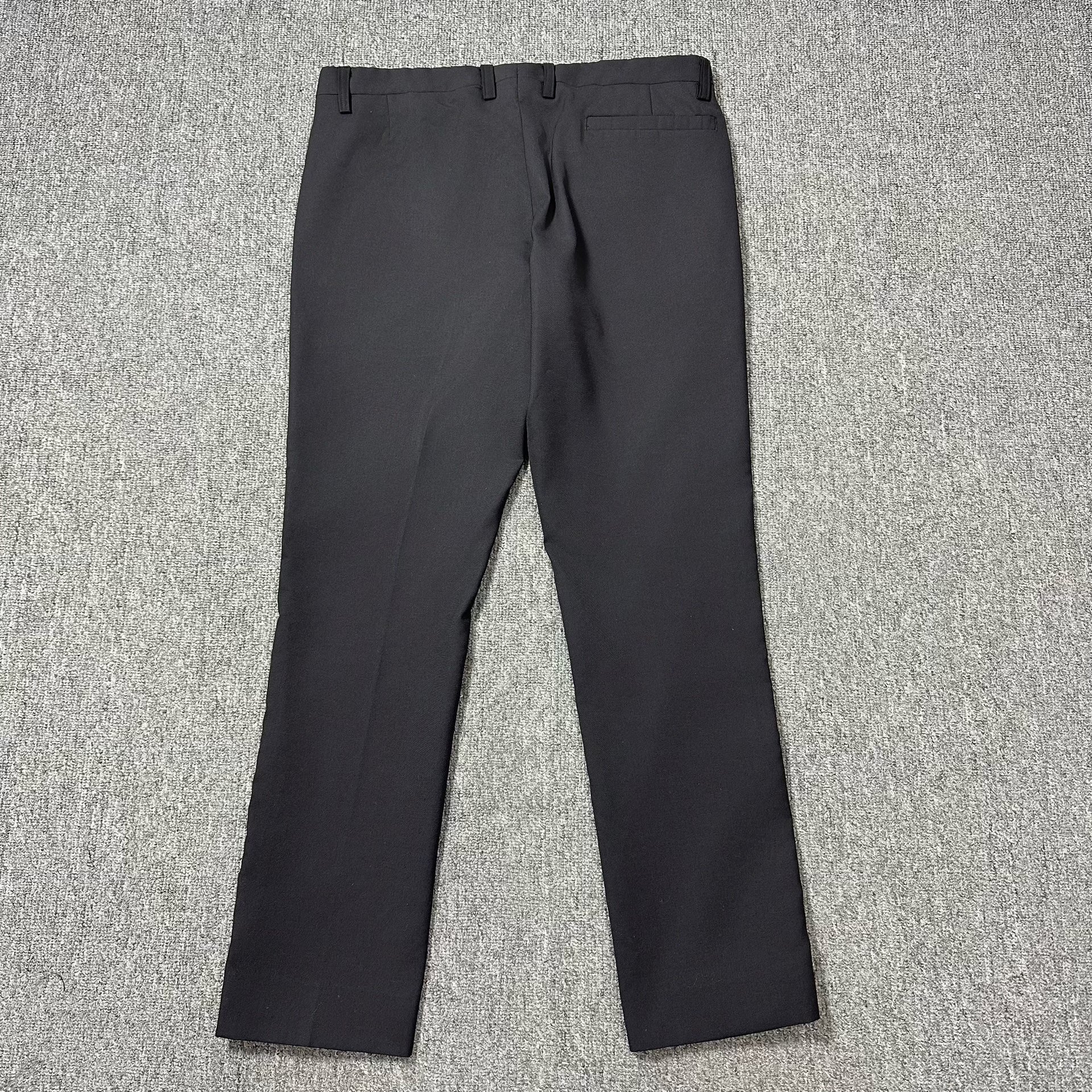 Dior Black Silk Satin Stripe Trousers — detail