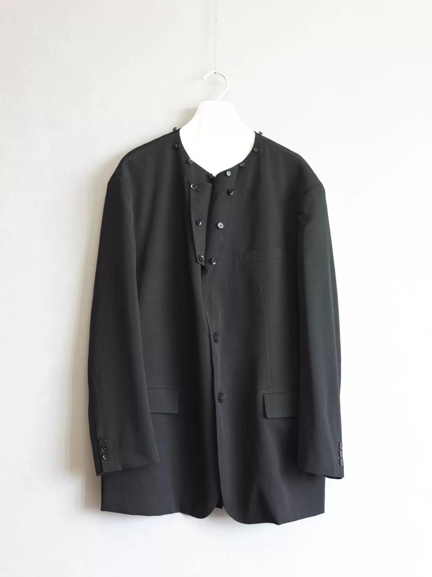 Yohji Yamamoto 11SS Detachable Collar Jacket — detail