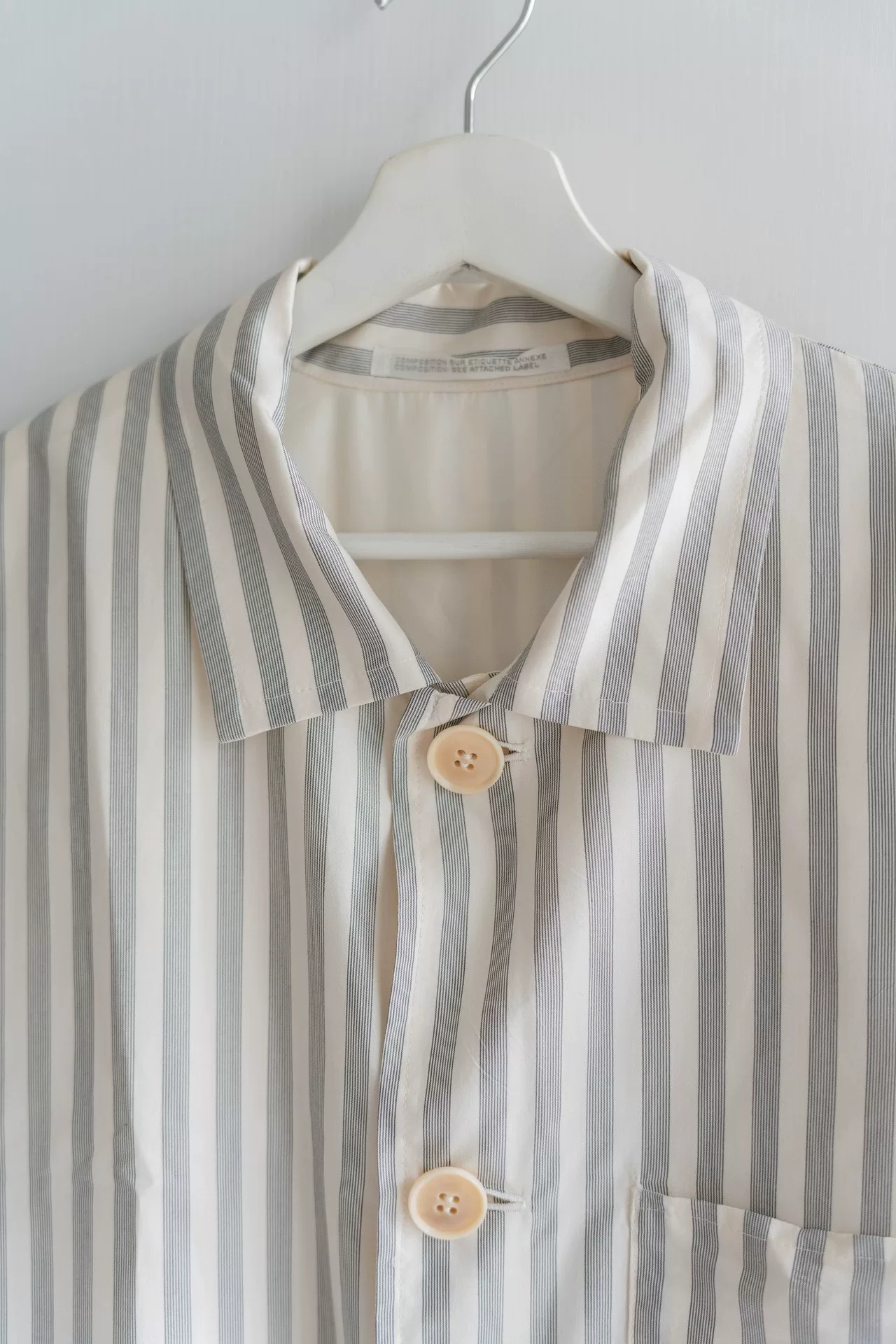 Yohji Yamamoto 98ss Stripe Silk Reversible Jacket — label