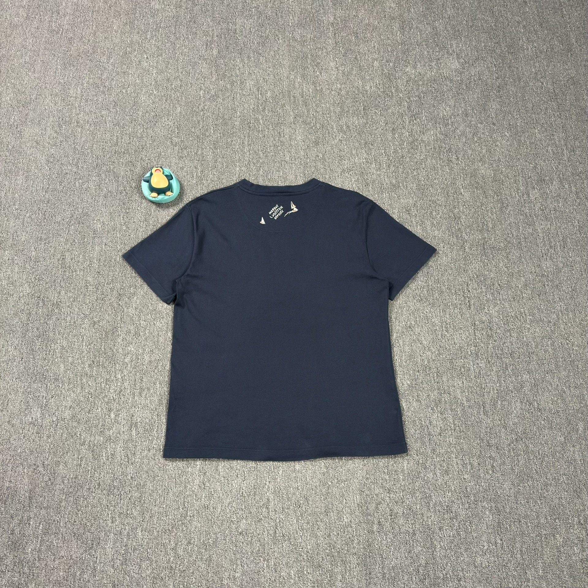 LV Navy Bird Print Short-Sleeve T-Shirt — front
