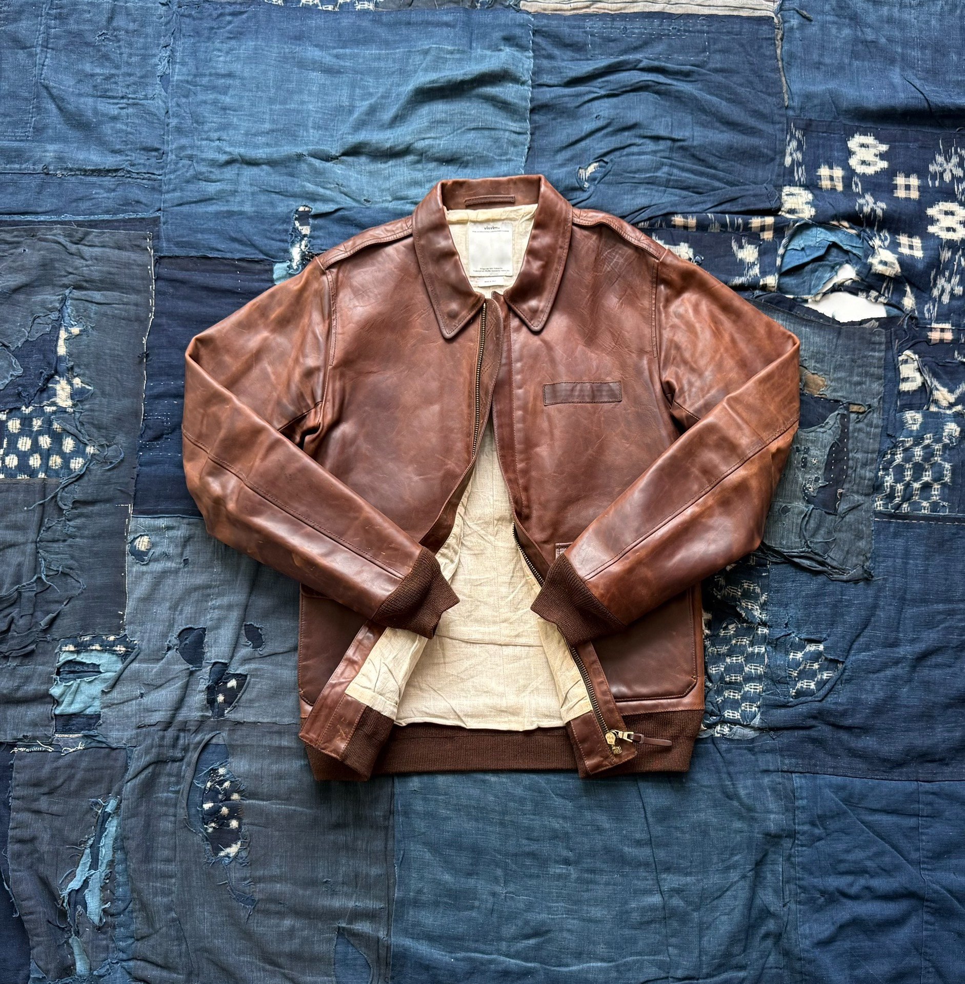 VISVIM 12AW ELMENDORF A2 Horse Leather Jacket — front