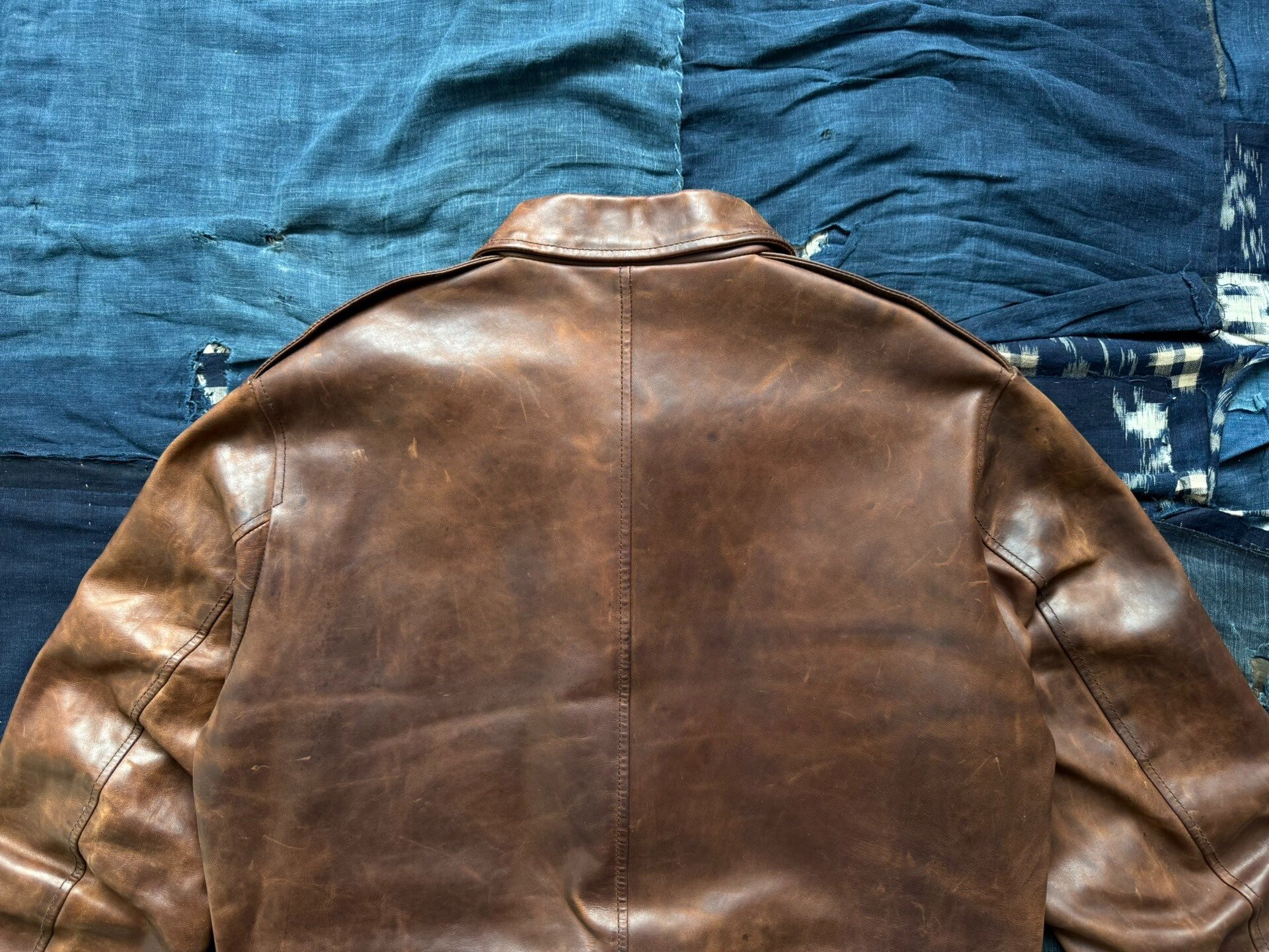 VISVIM 12AW ELMENDORF A2 Horse Leather Jacket — label