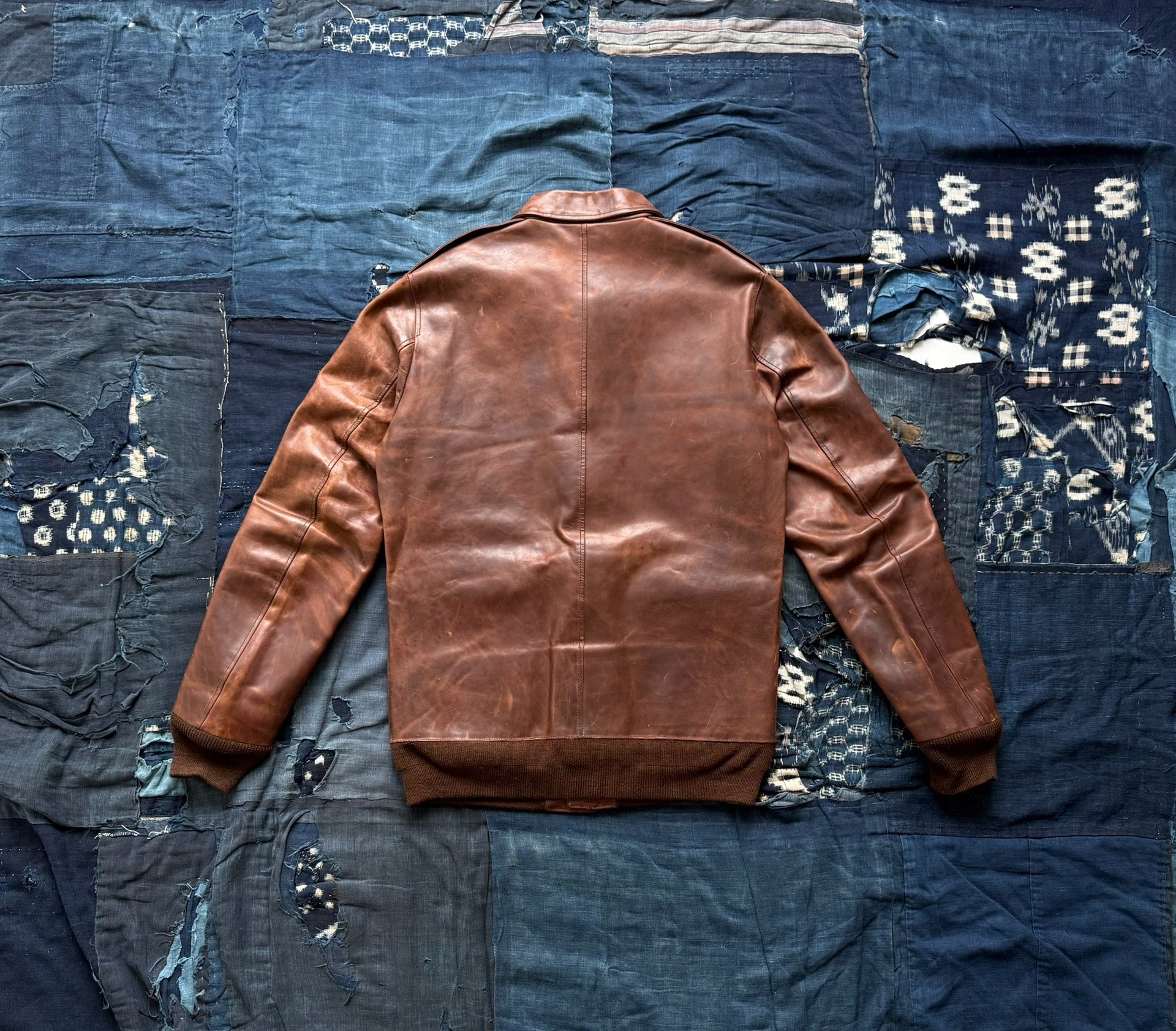 VISVIM 12AW ELMENDORF A2 Horse Leather Jacket — detail