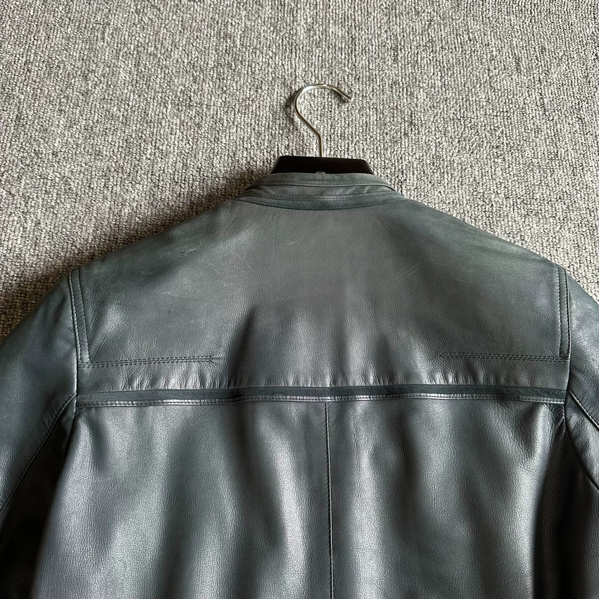 Dior Peacock Green Leather Jacket — back