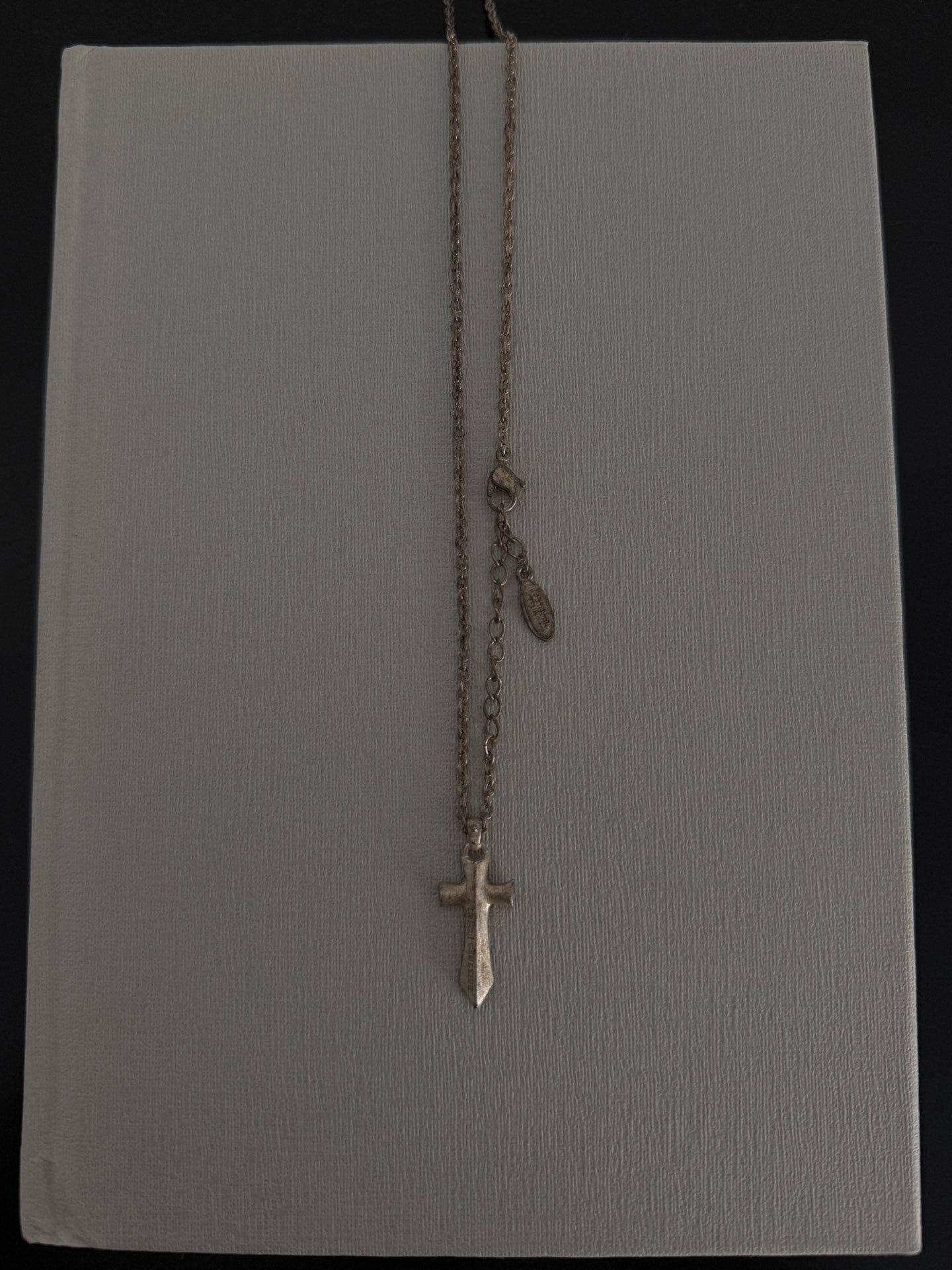 Jean Paul Gaultier Silver Cross Necklace — back