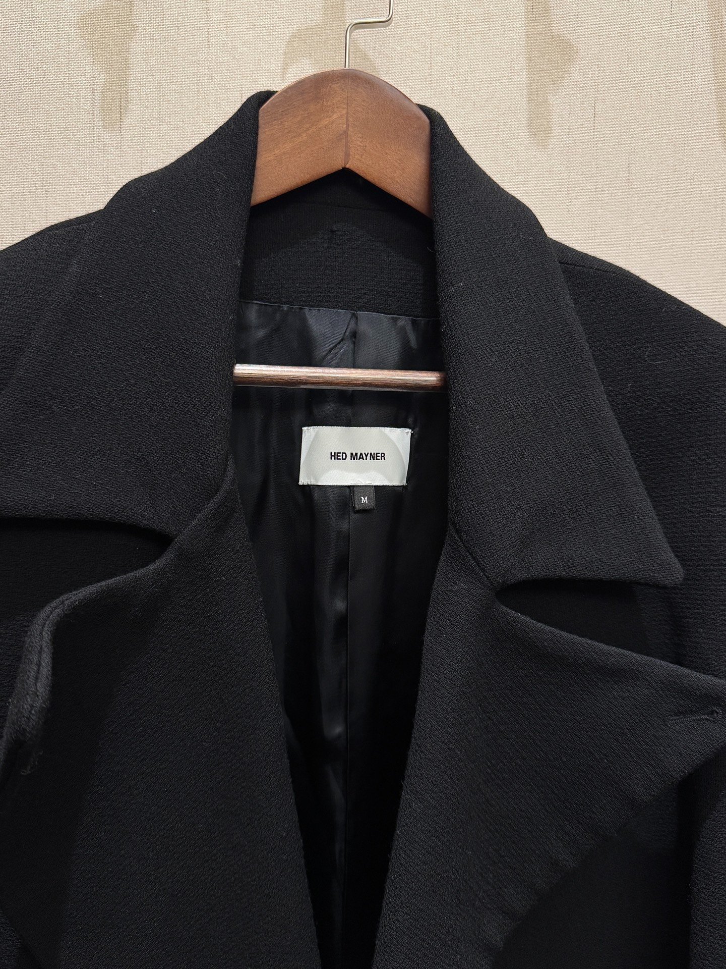 Hed Mayner Kimono-Style Wool Coat — back