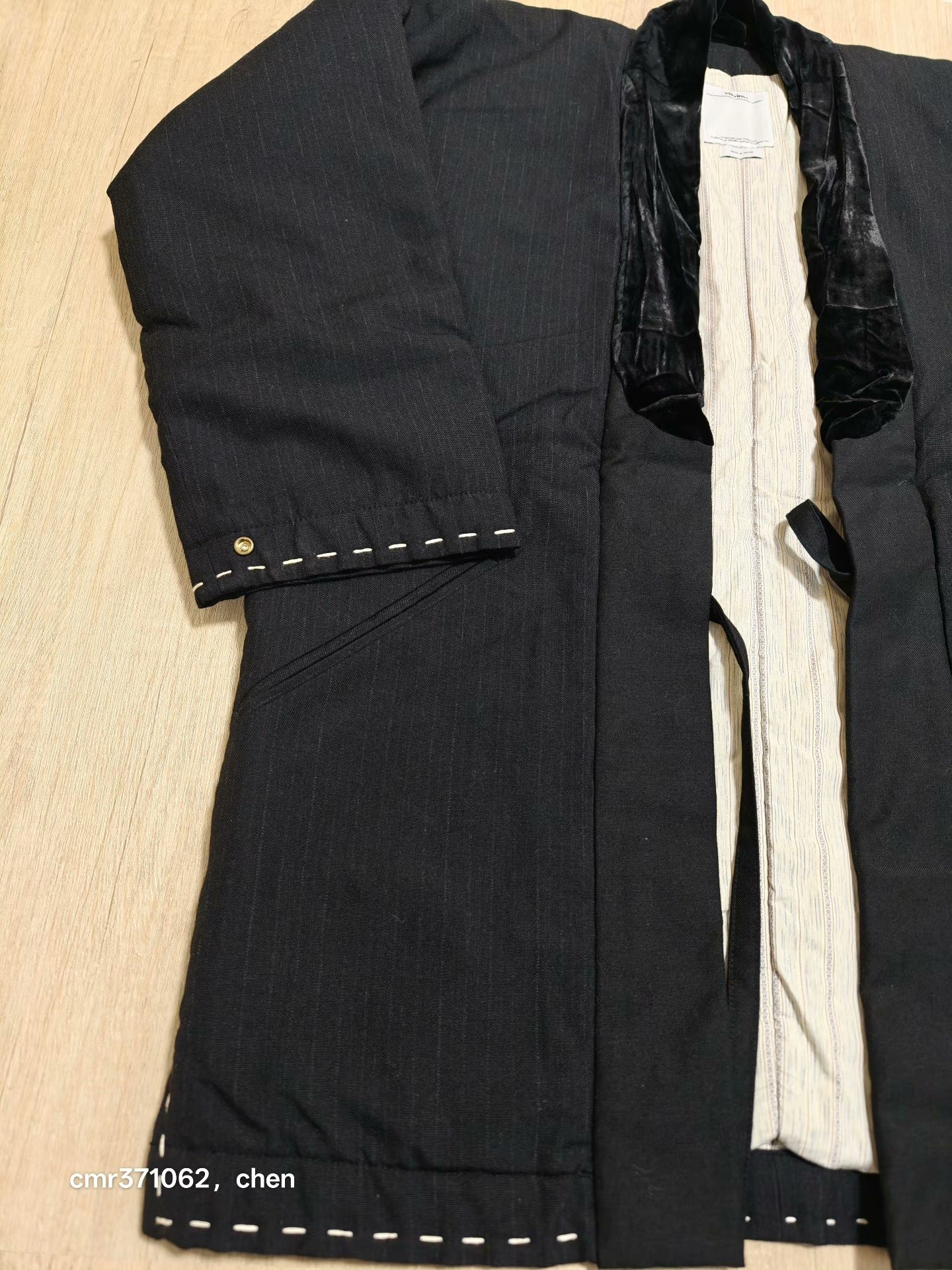 VISVIM 16AW DOTERA Wool Stripe Coat — front