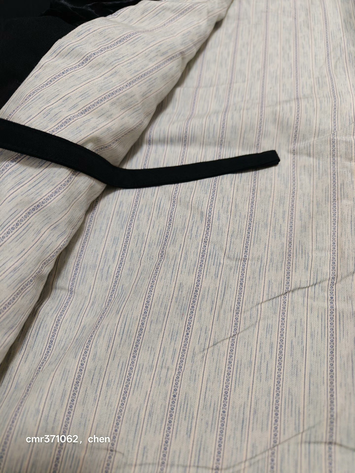 VISVIM 16AW DOTERA Wool Stripe Coat — label