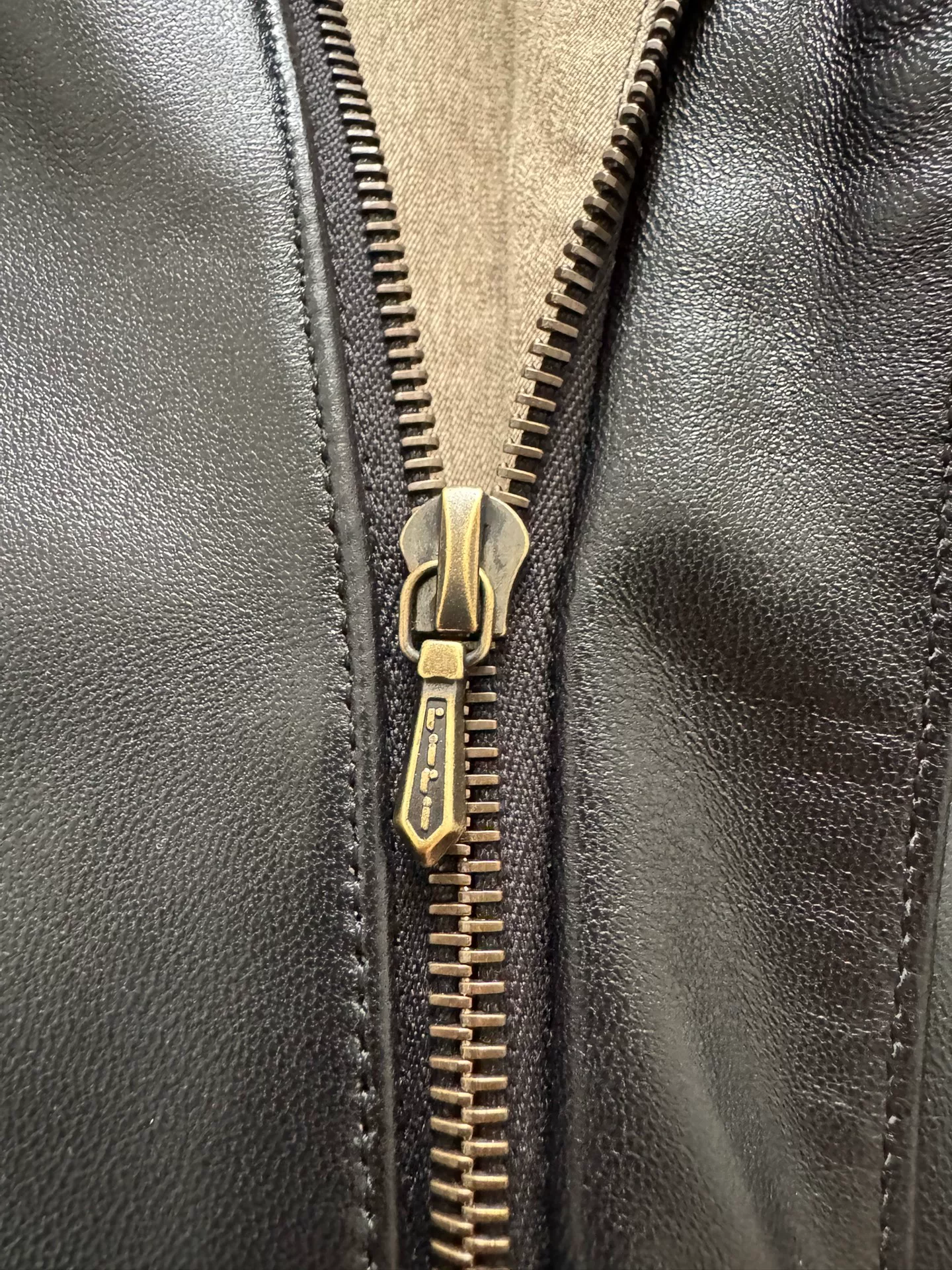 A.PRESSE A-2 Leather Jacket — detail