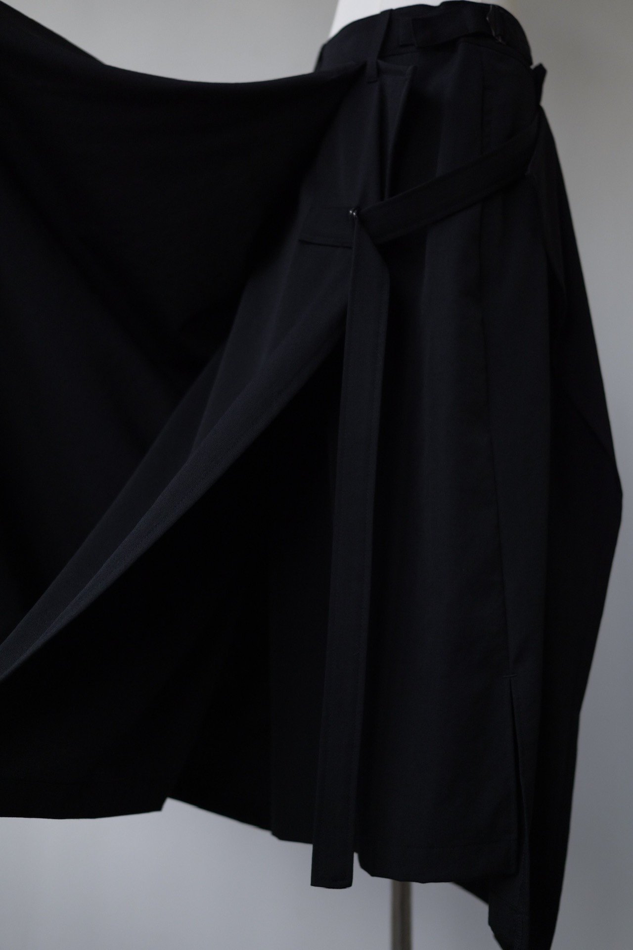 Yohji Yamamoto Asymmetric Wool Skirt — label